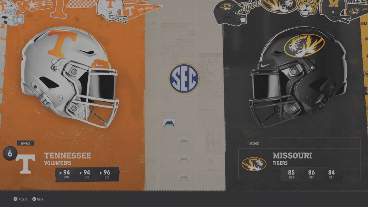 #6 Tennessee vs Missouri WK11 2030 AI vs AI