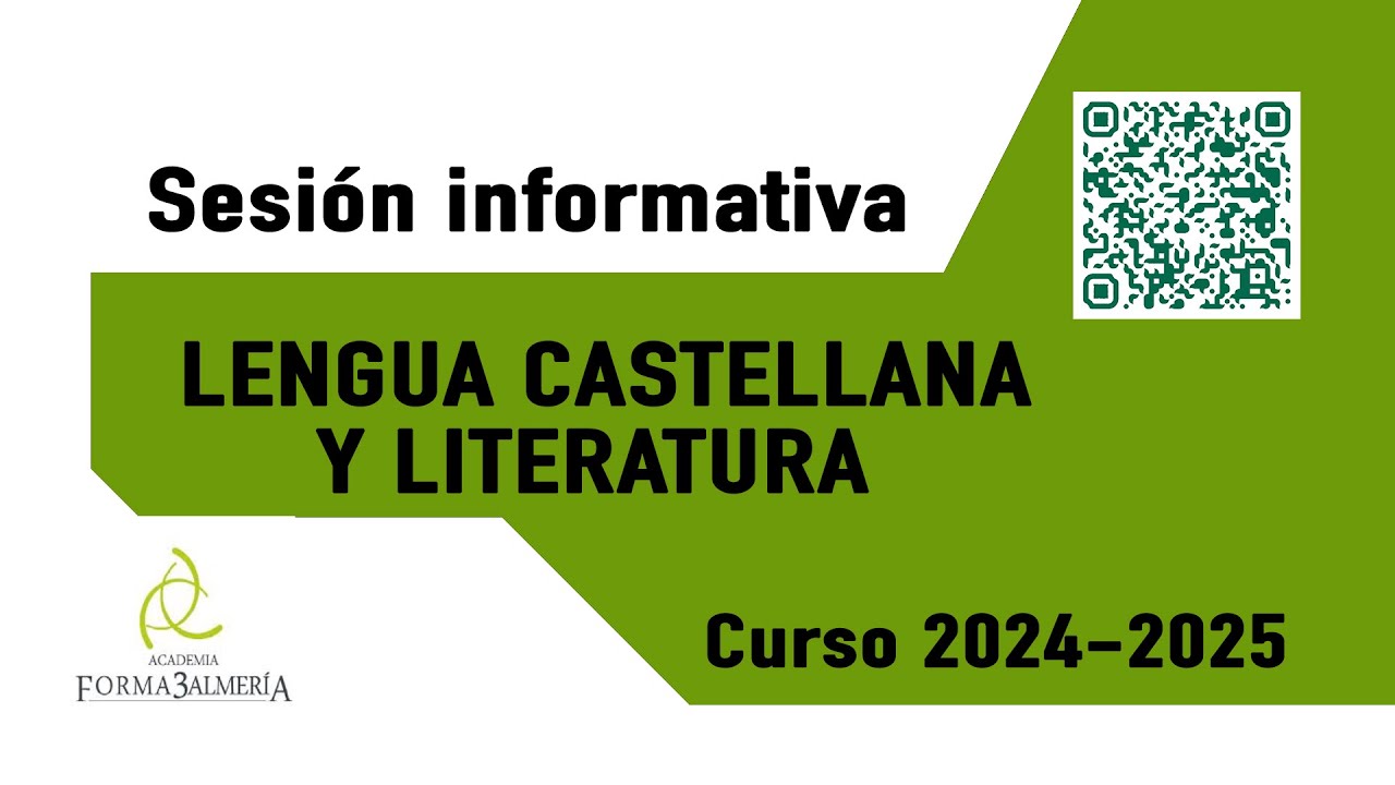 Sesión informativa | Oposiciones de Lengua Castellana y Literatura | Curso 2024/2025