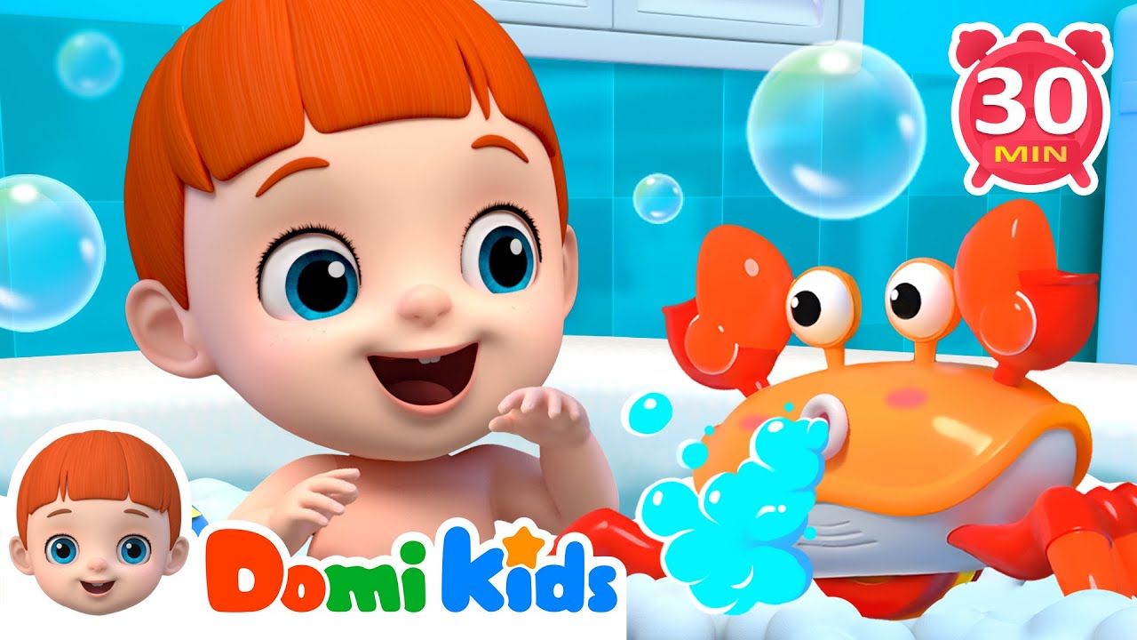 Bath Song🛁 | Baby Loves Taking Shower | More Nursery Rhymes for Toddlers | Baby Songs - Domikids