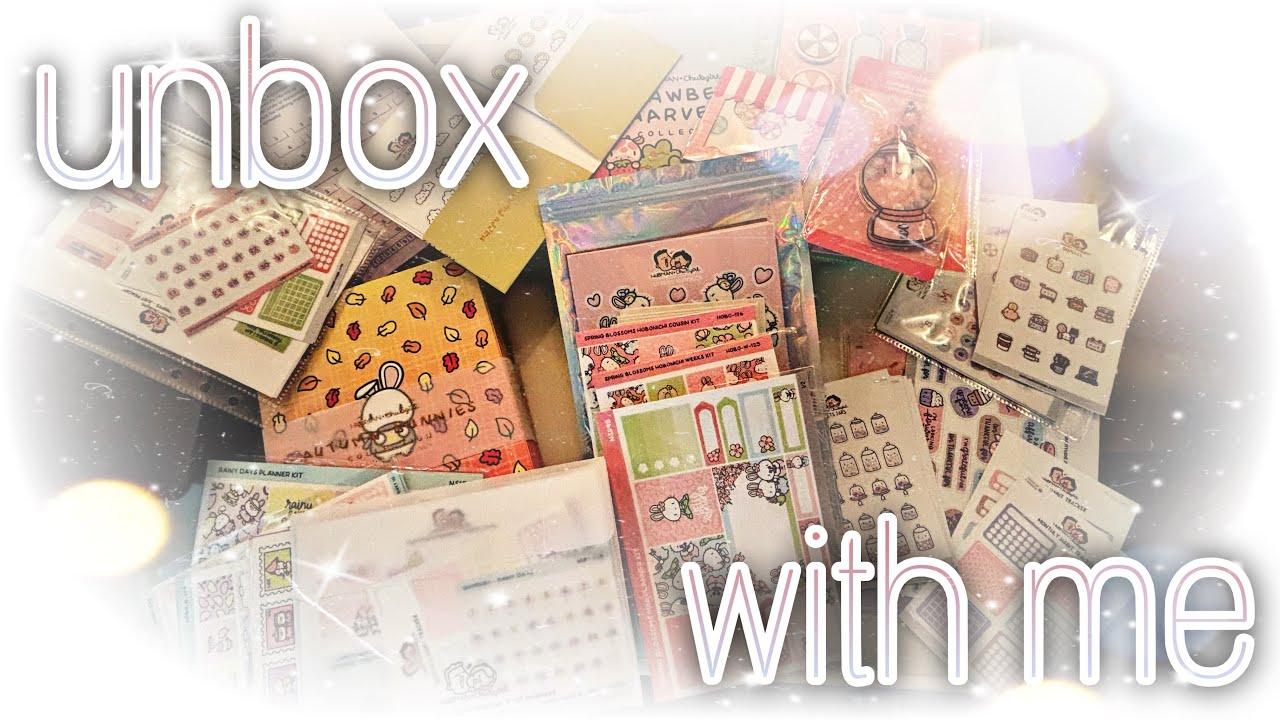 ASMR whisper 📝 unbox stickers with me!