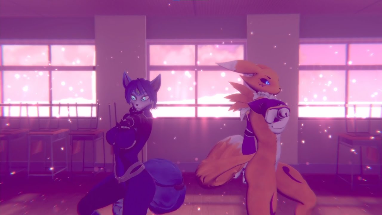 Renamon & Krystal [MMD] 
