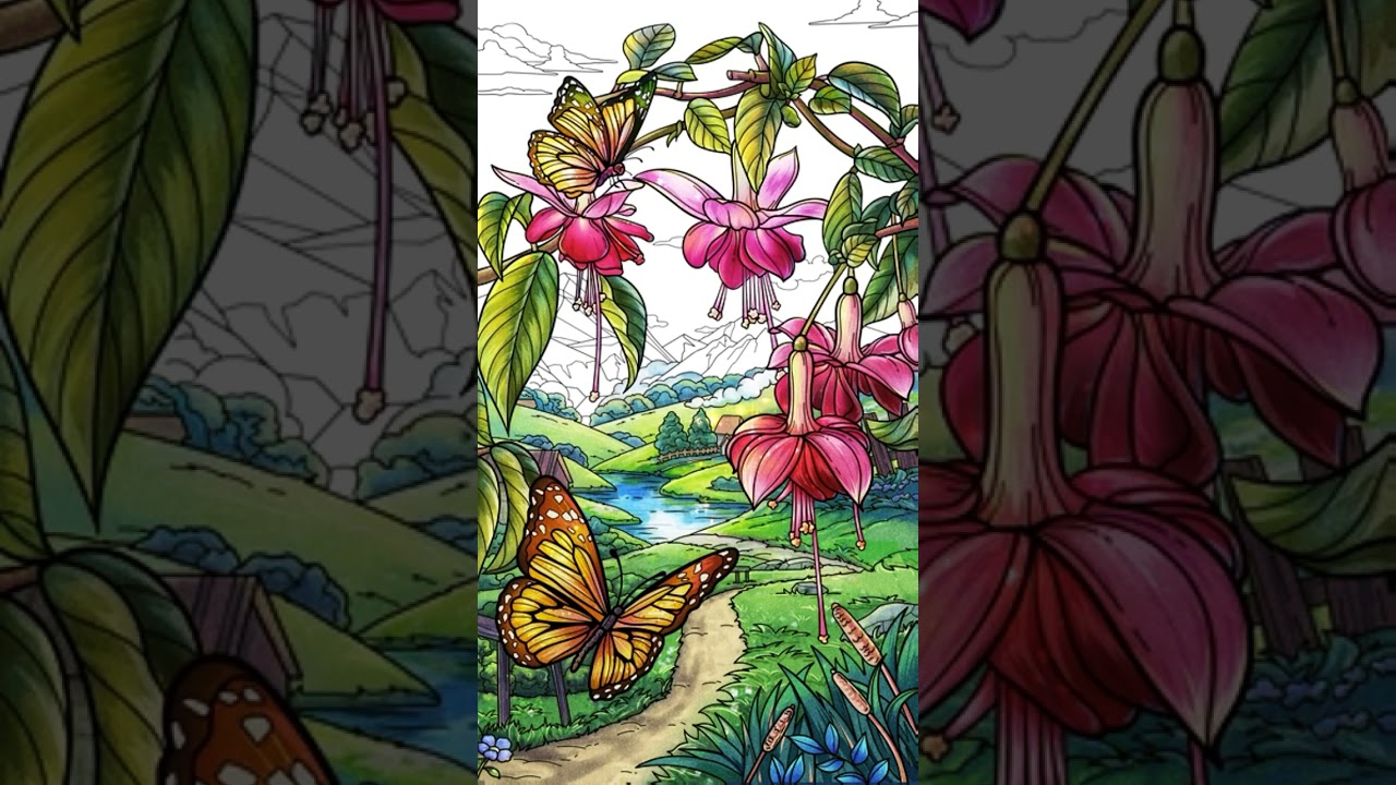 2 in 1 colouring in online game|paint by numbers|#paintbynumbers #nature