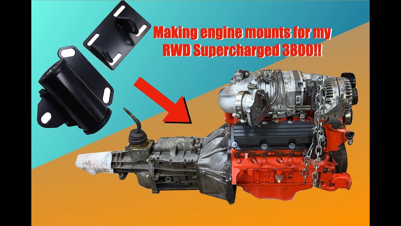 Swapping a SUPERCHARGED 3800 into a CHEVY S10!! Part 6! | Engine and Transmission Mount!