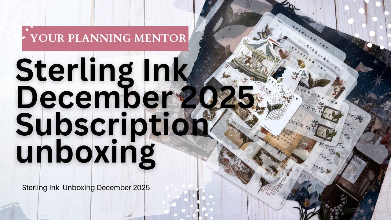 Unboxing Sterling Ink December 2025 Full Subscription Box called Winter Market - Lots of close-ups!