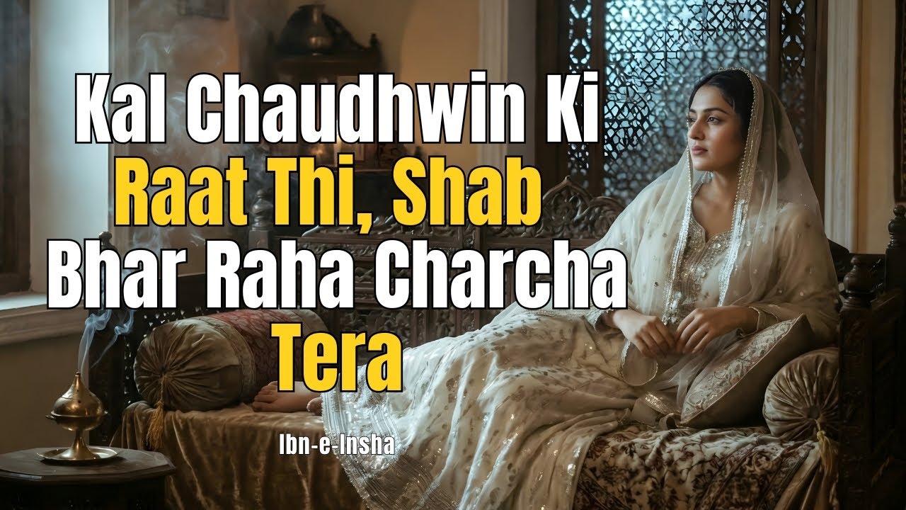 Kal Chaudhwin Ki Raat Thi | Shab Bhar Raha Charcha Tera | Ibn-e-Insha Ghazal