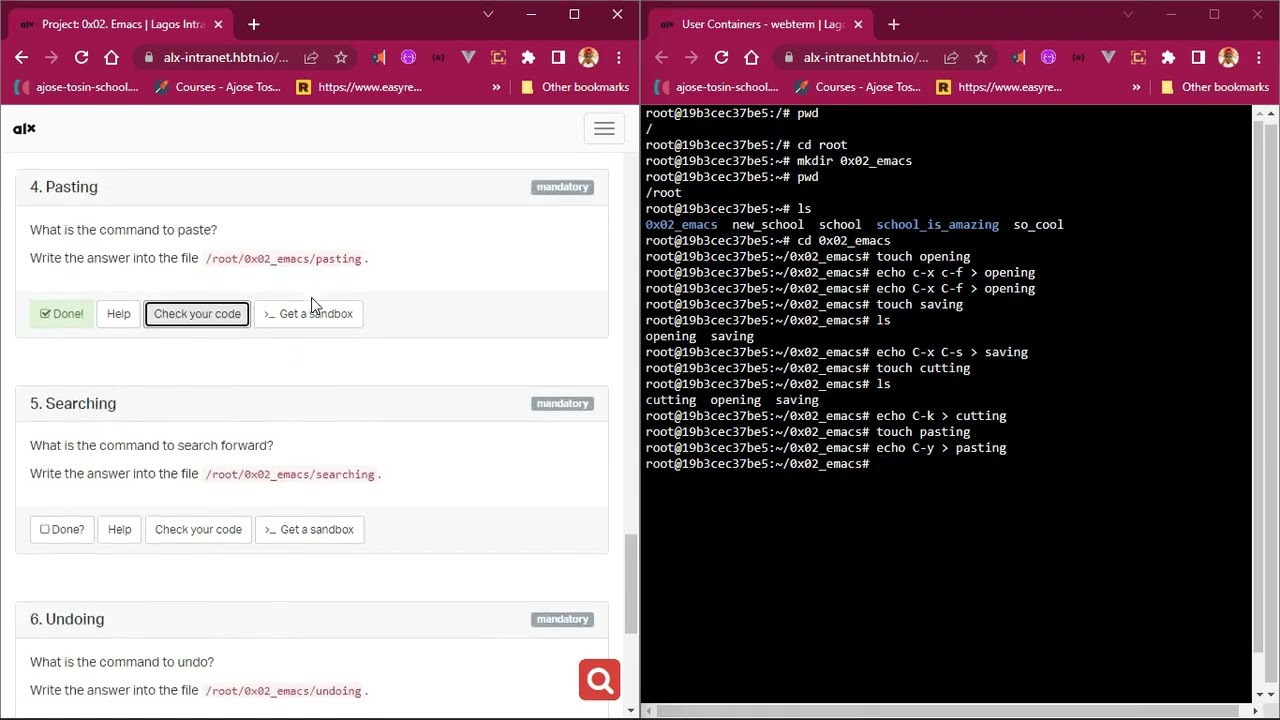 Solving #alx Emacs Project