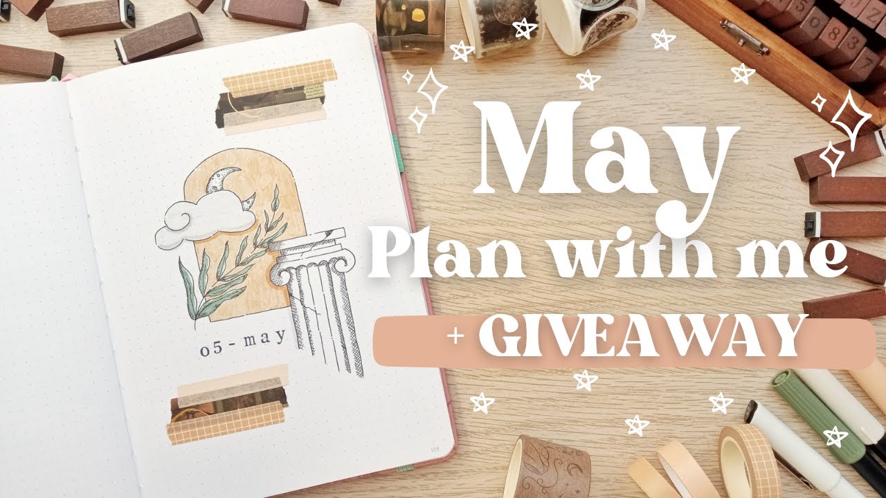 🏛️ May 2024 Bullet Journal Plan With Me | GIVEAWAY | Ancient Greece 🌿
