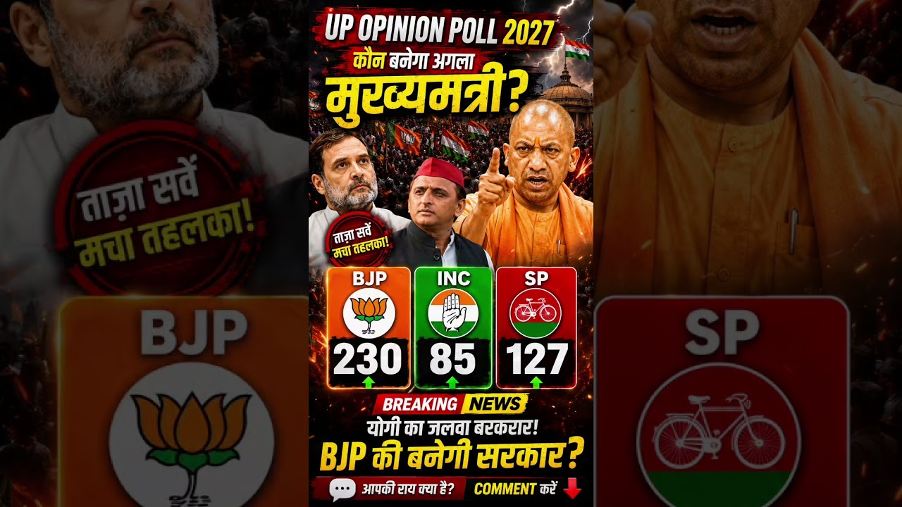 UP Assembly Election 2027 Opinion Poll: Which Party Is Winning How Many Seats? | Big Survey #shorts