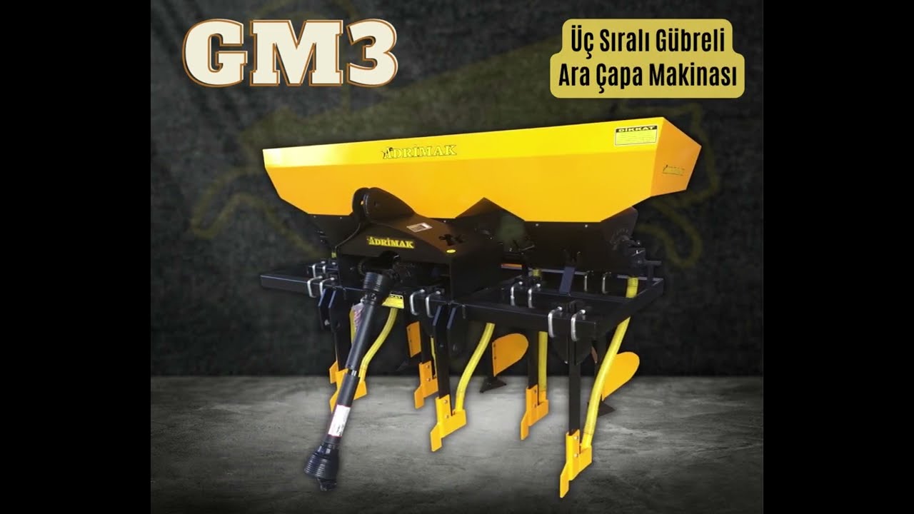 GM3 - Üç Sıralı Gübreli Ara Çapa Makinası