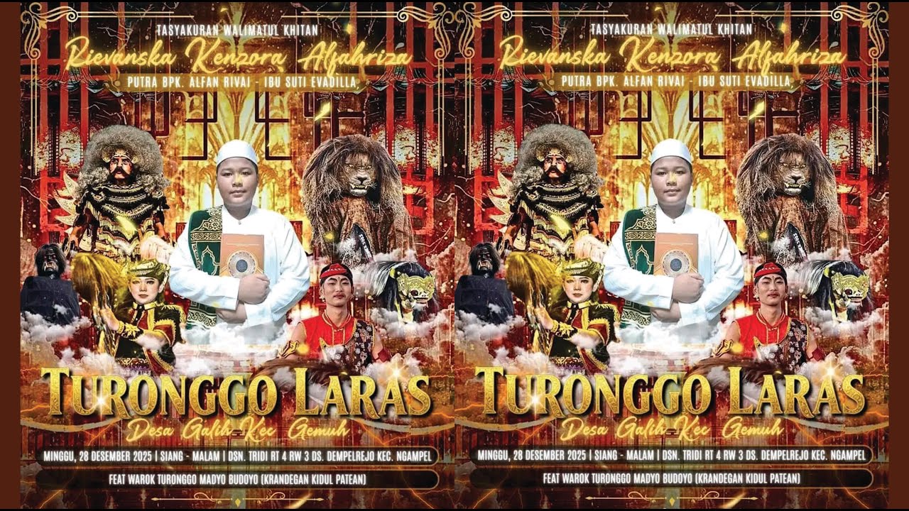 LIVE STREAMING 3 MLM TURONGGO LARAS Galih-TASYAKURAN KHITAN RIEVANSKA KENZORA ALFAHRIZA - DEMPELREJO