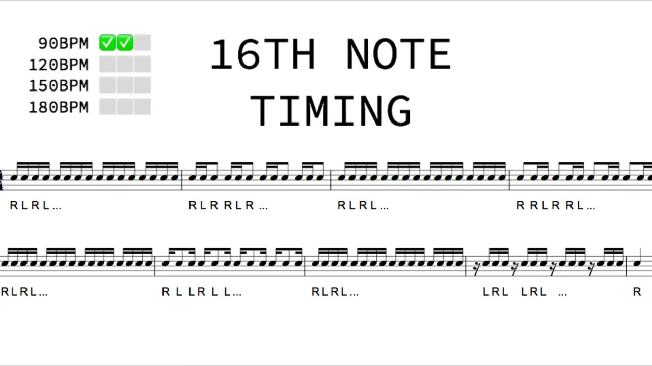 16TH NOTE TIMING 🥁 Drumline Exercise Practice Track