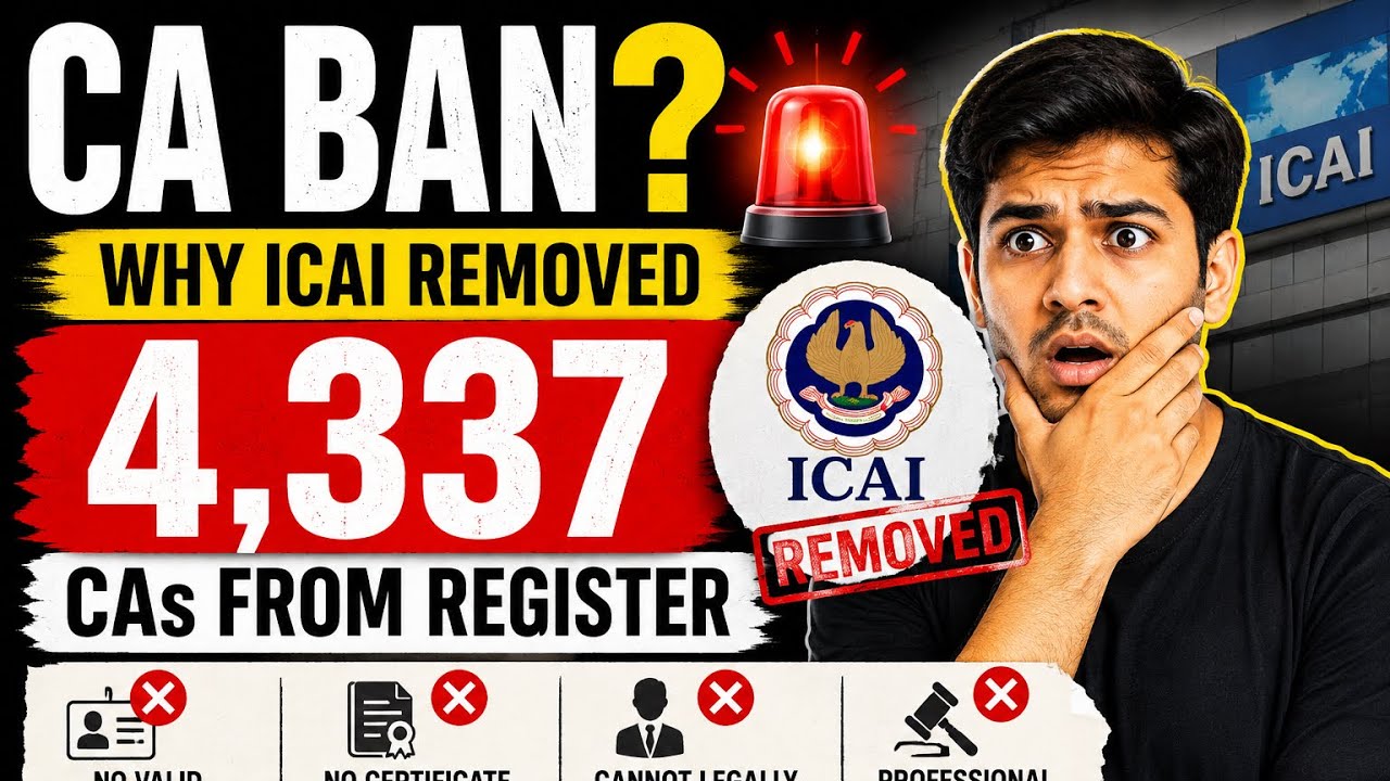 CA ban ? | Why ICAI Removed 4337 Chartered Accountant?