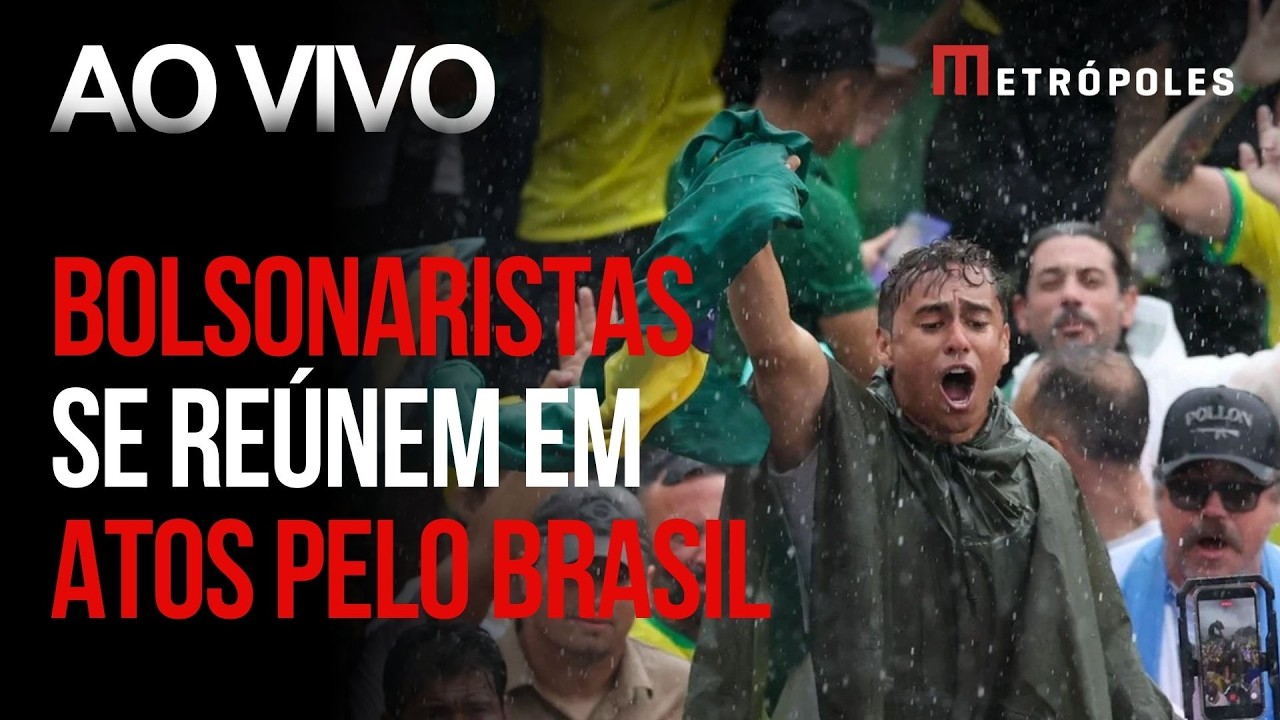 AO VIVO: Nikolas Ferreira reúne bolsonaristas em atos pelo Brasil neste domingo