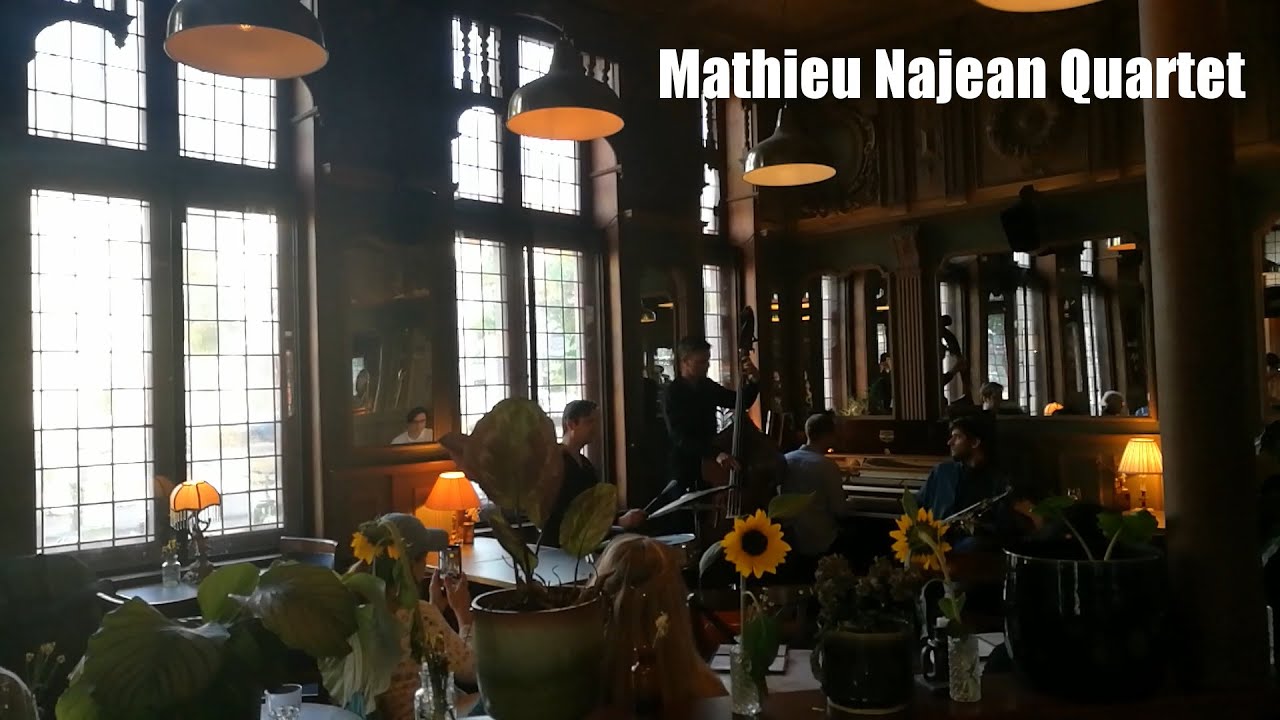Mathieu Najean jazz quartet live at the bar &ldquo;Le cheval marin&ldquo; in the center of Bruxelles (Belgium)