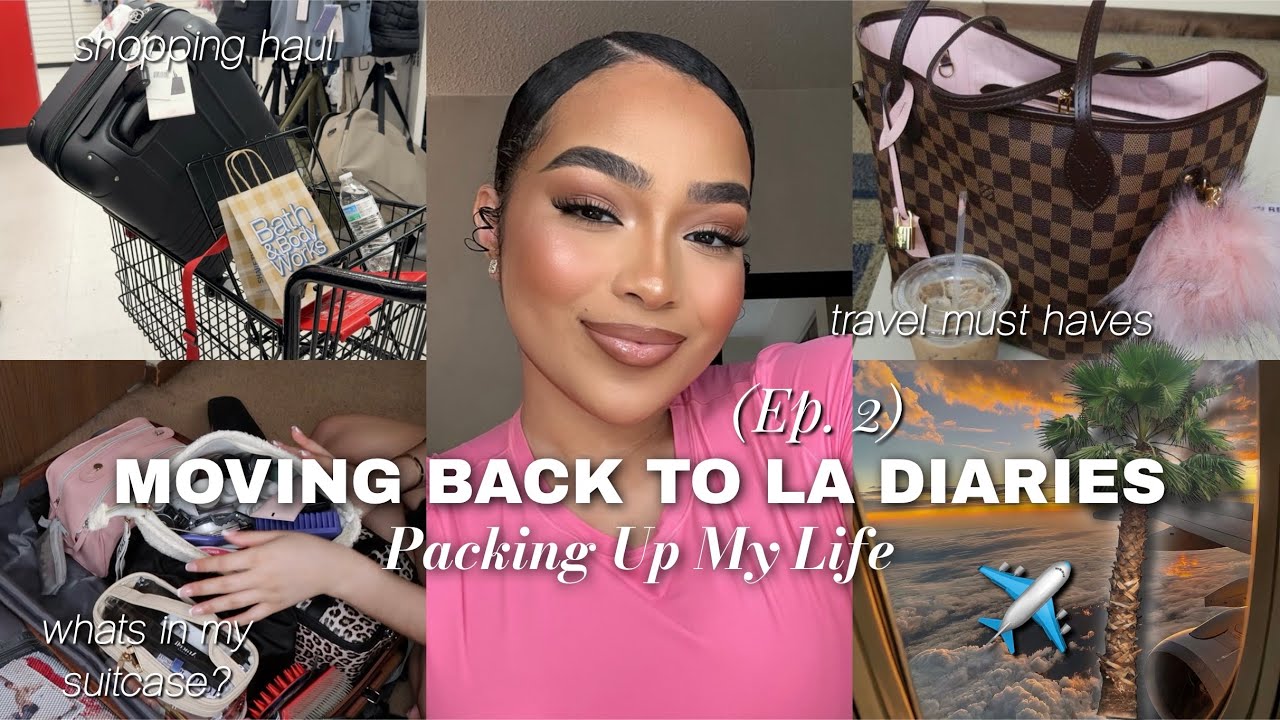 MOVING BACK TO LA VLOG DIARIES 🌴 (Episode 2) | What's In My Suitcase, Shopping, Travel Haul, ETC!