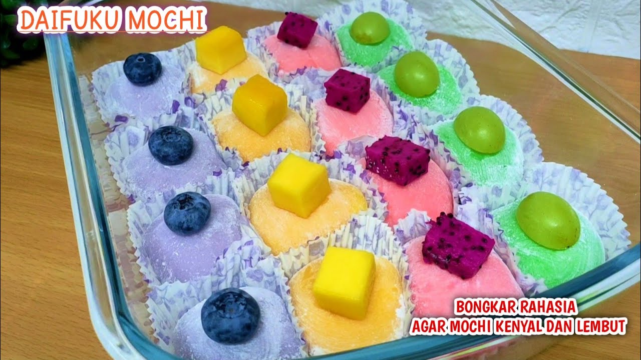 PANTESAN VIRAL‼️RESEP MOCHI BUAH SUPER KENYAL DAN CHEWY || DAIFUKU MOCHI BIKIN KANTONG TEBAL