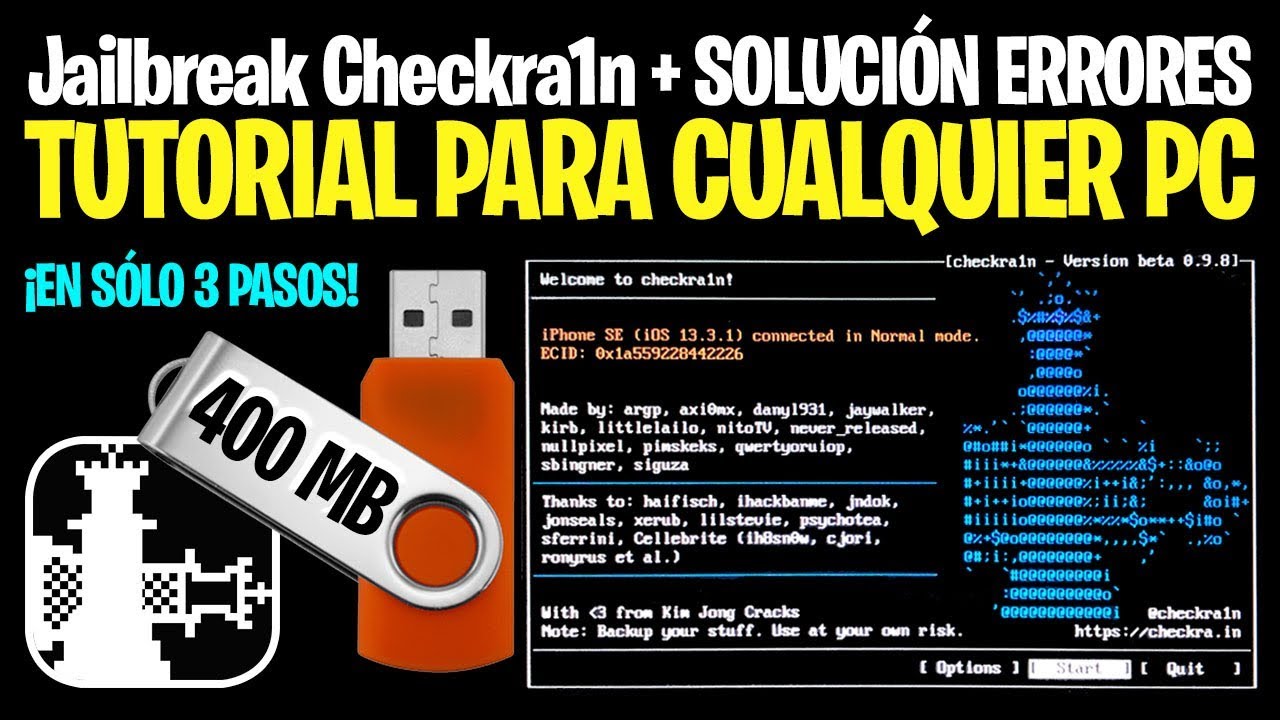 TUTORIAL ✅ Jailbreak PORTABLE Checkra1n OFICIAL iOS 13.x + Solución Errores (BootRa1n)