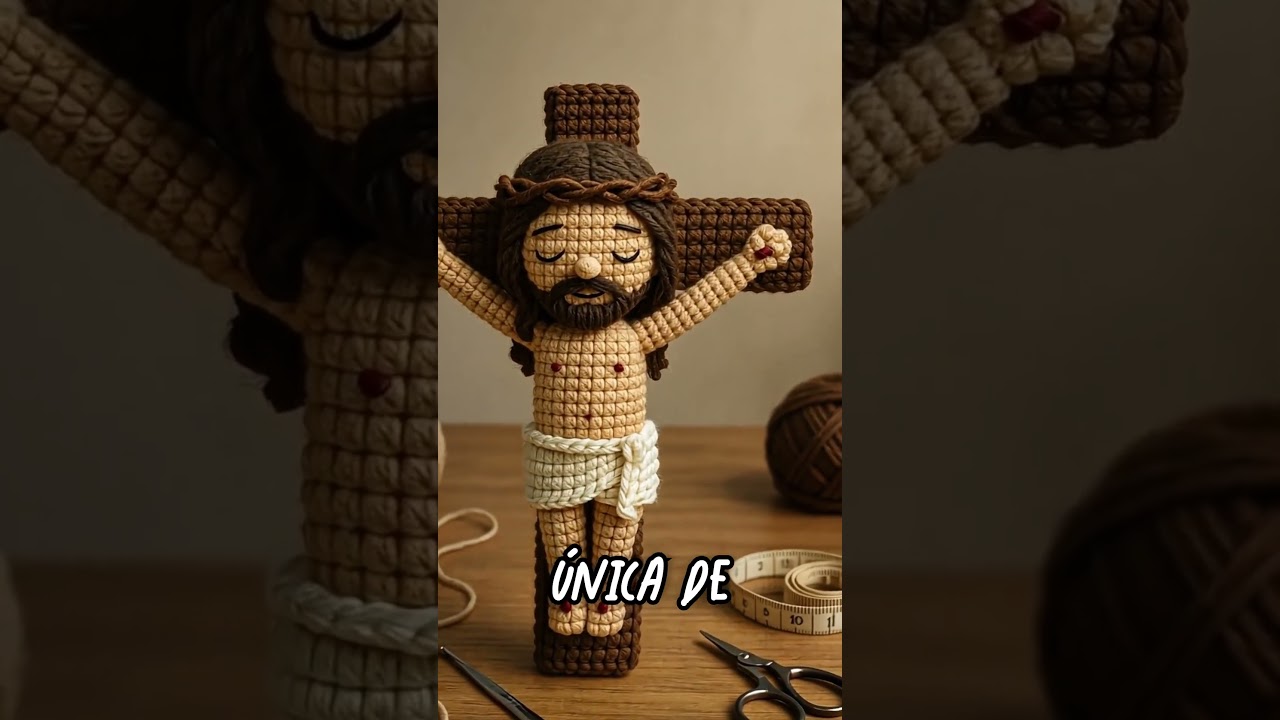 Jesús crucificado en crochet