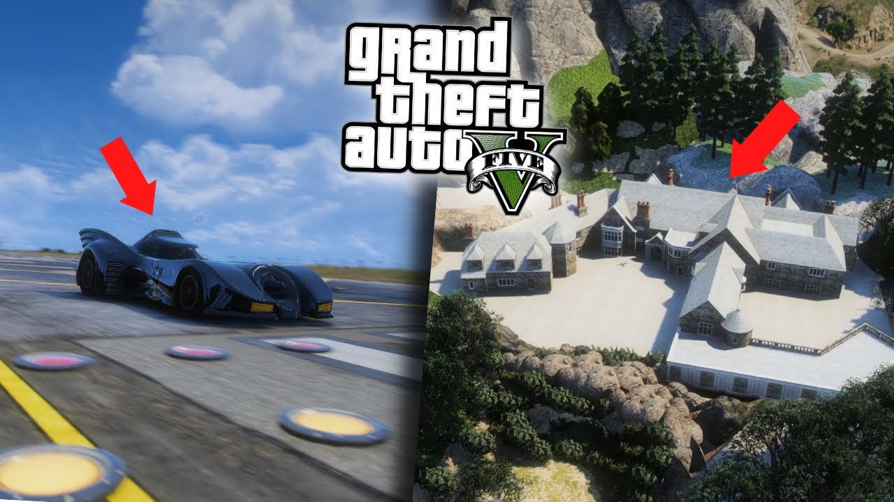 Gua Mencuri MOBIL BATMAN di Markas Tersembunyi di GTA 5! (Mod)