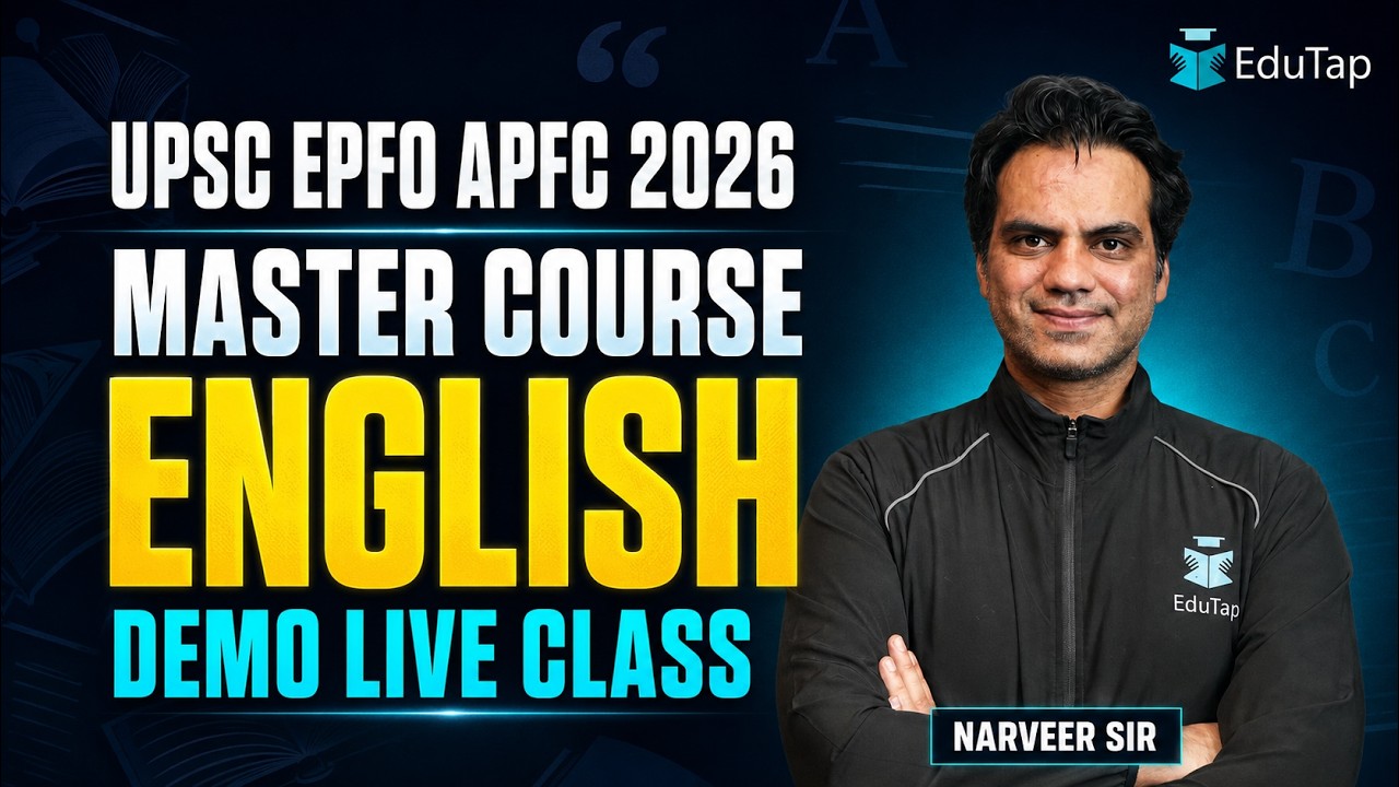 UPSC EPFO APFC 2026 Master Course | General English Demo Live Class