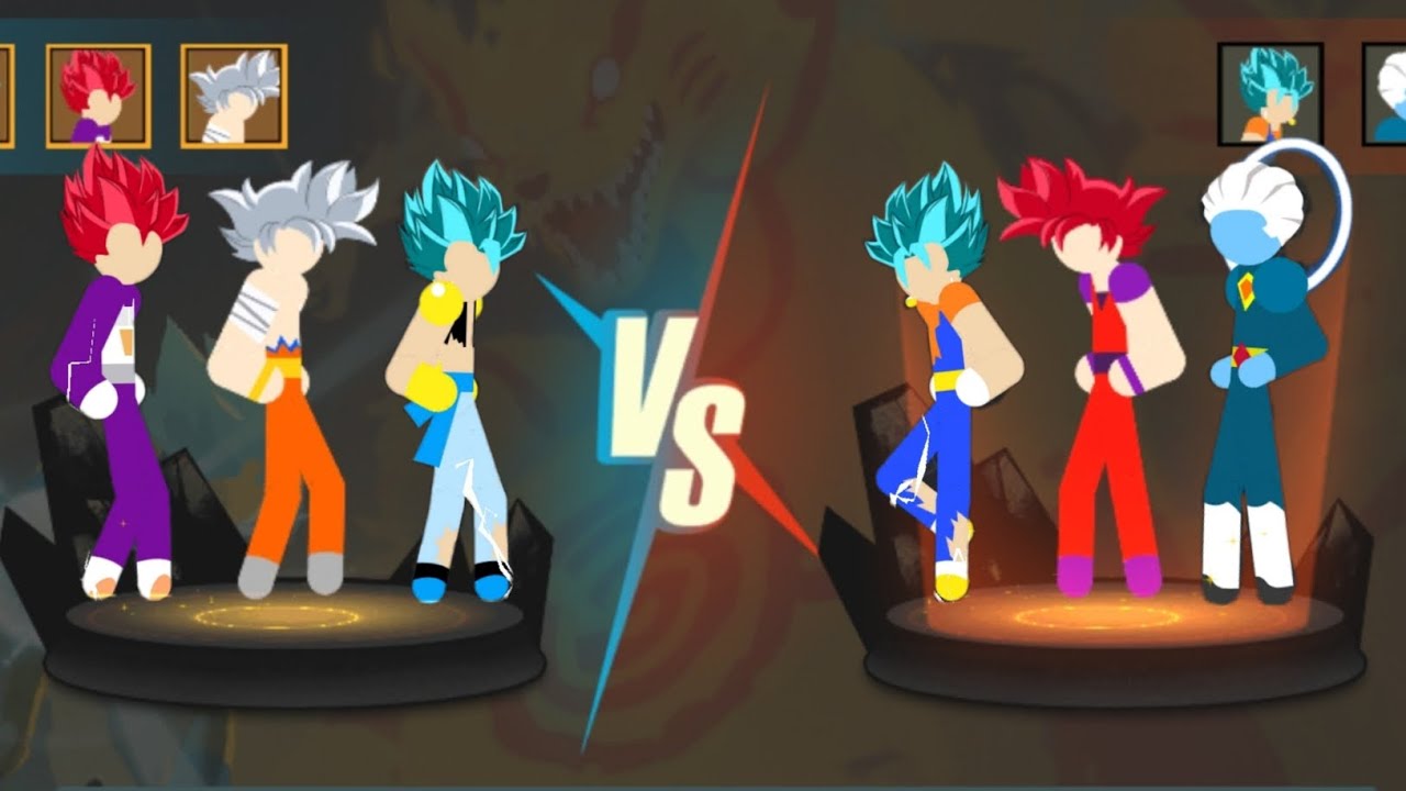 Gogeta Vs Vegito 3VS3 | Stickman Dragon Fight | Playxtreme