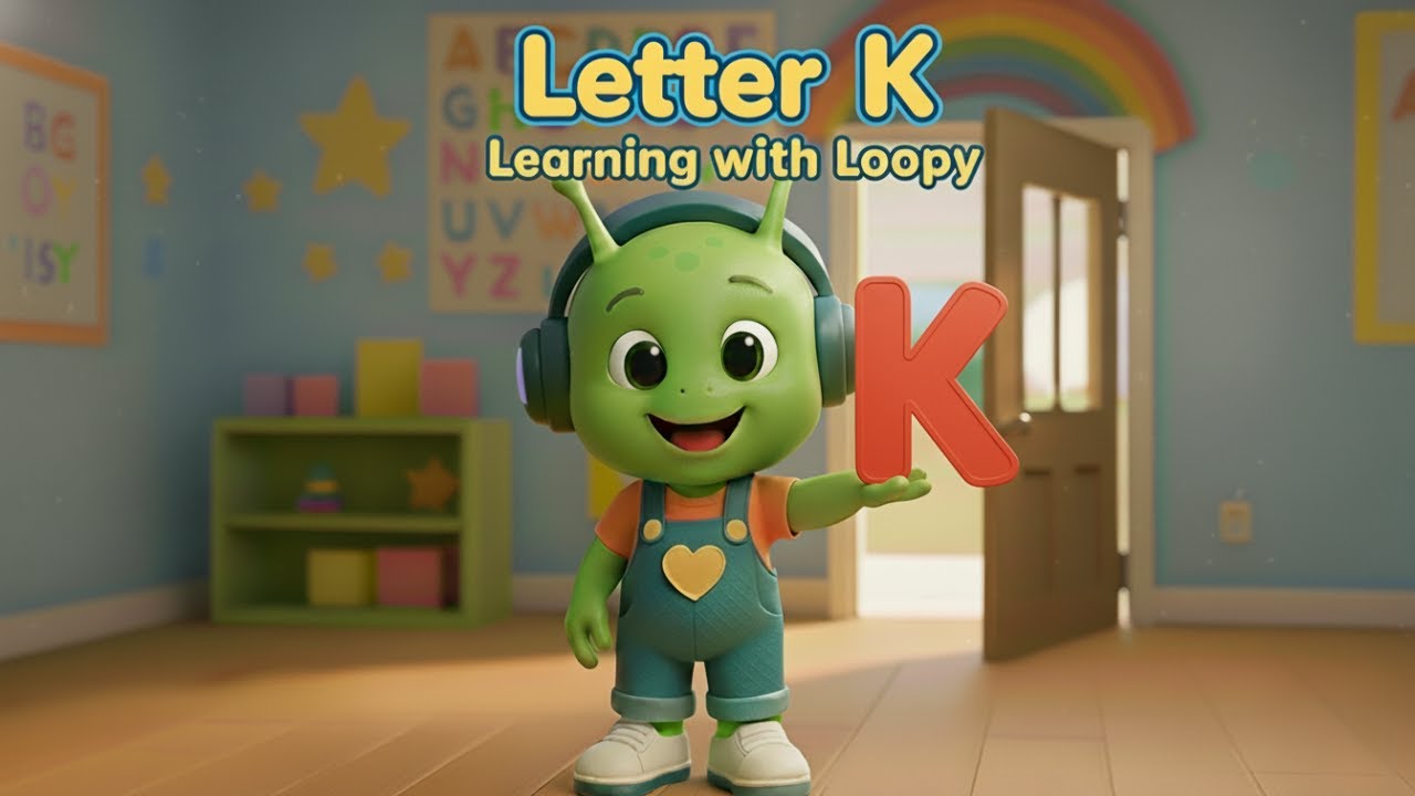 Letter K Song | Learning with Loopy | 4K | Letter and Sound Recognition | Nursery Rhymes | Kids Song
