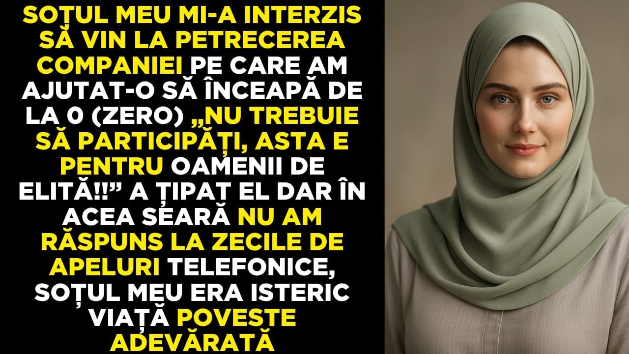 „Nu veni să mă faci de rușine!” Soțul m-a interzis la petrecere, dar noaptea i-am schimbat soarta
