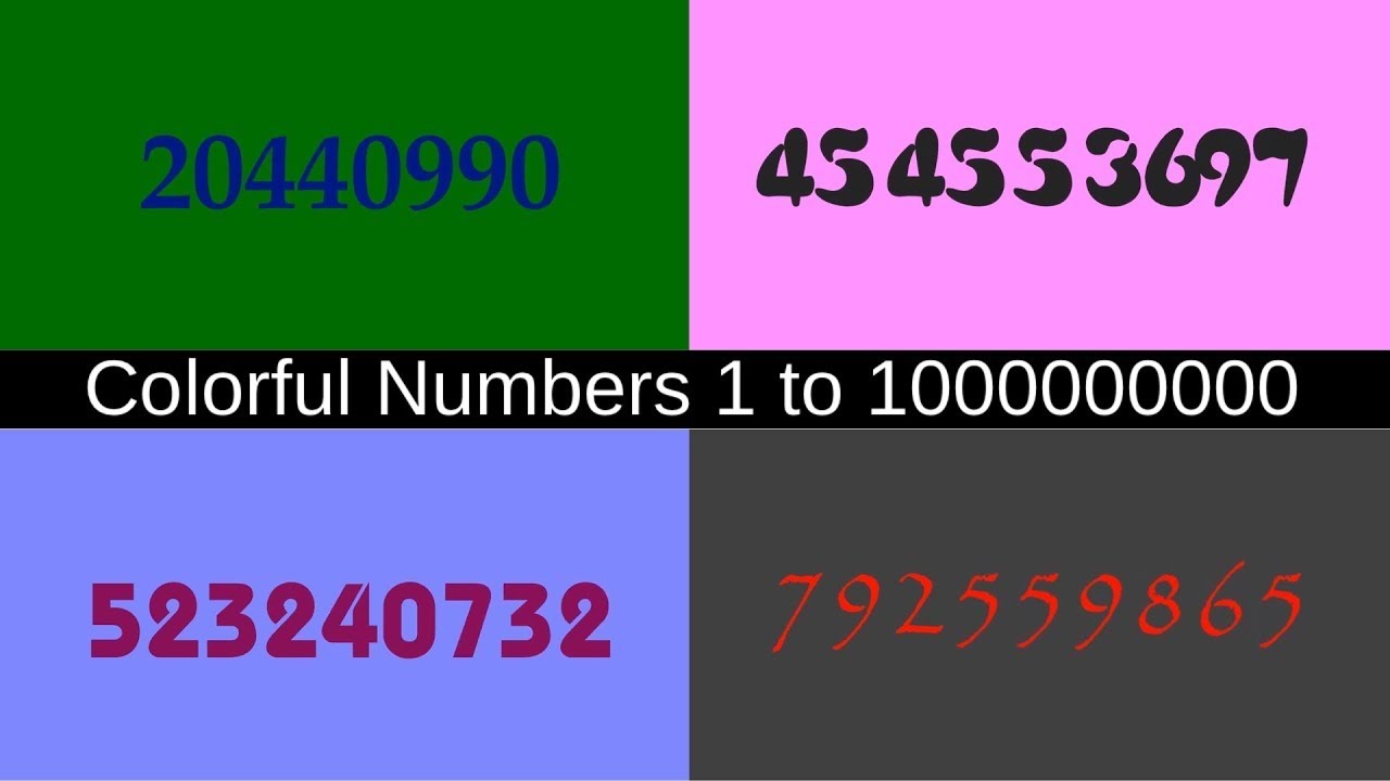Numbers 1 to 1000000000 Subs Special New Holiday by Bloonchipper 1214