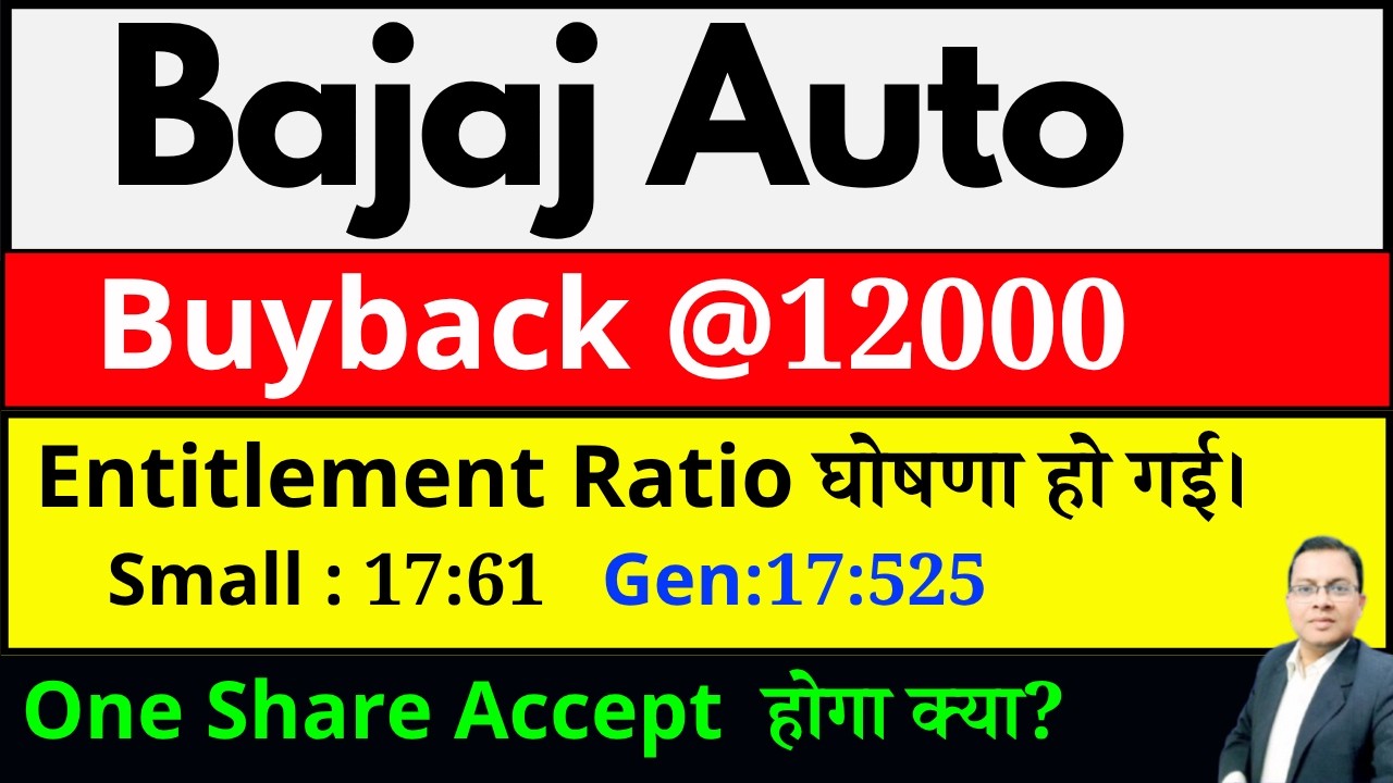 Bajaj Auto Buyback I Bajaj Auto Buyback Entitelment I BAJAJ AUTO SHARE LATEST NEWS TODAY I BUYBACK
