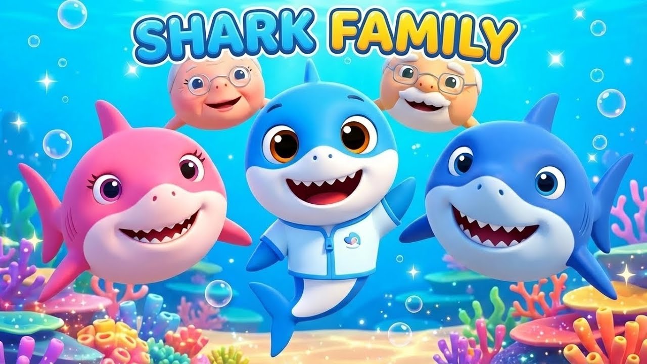 Shark Family Song 🦈 Do Do Do | Nursery Rhyme for Kids