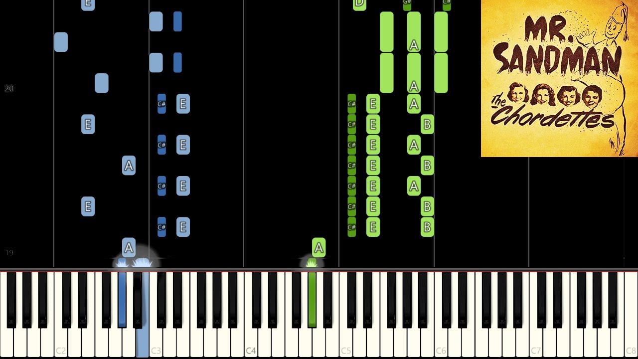 Mr. Sandman (Piano Tutorial) [Synthesia]