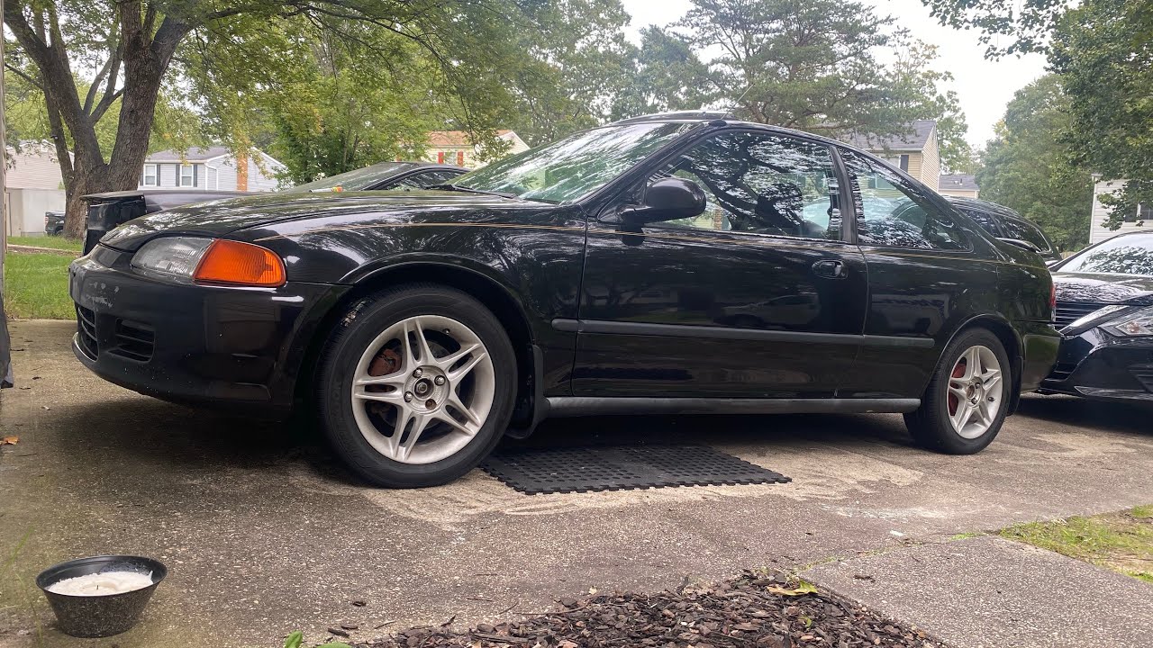 Eg Coupe Auto to Manual Swap, K424 Engine Painted!