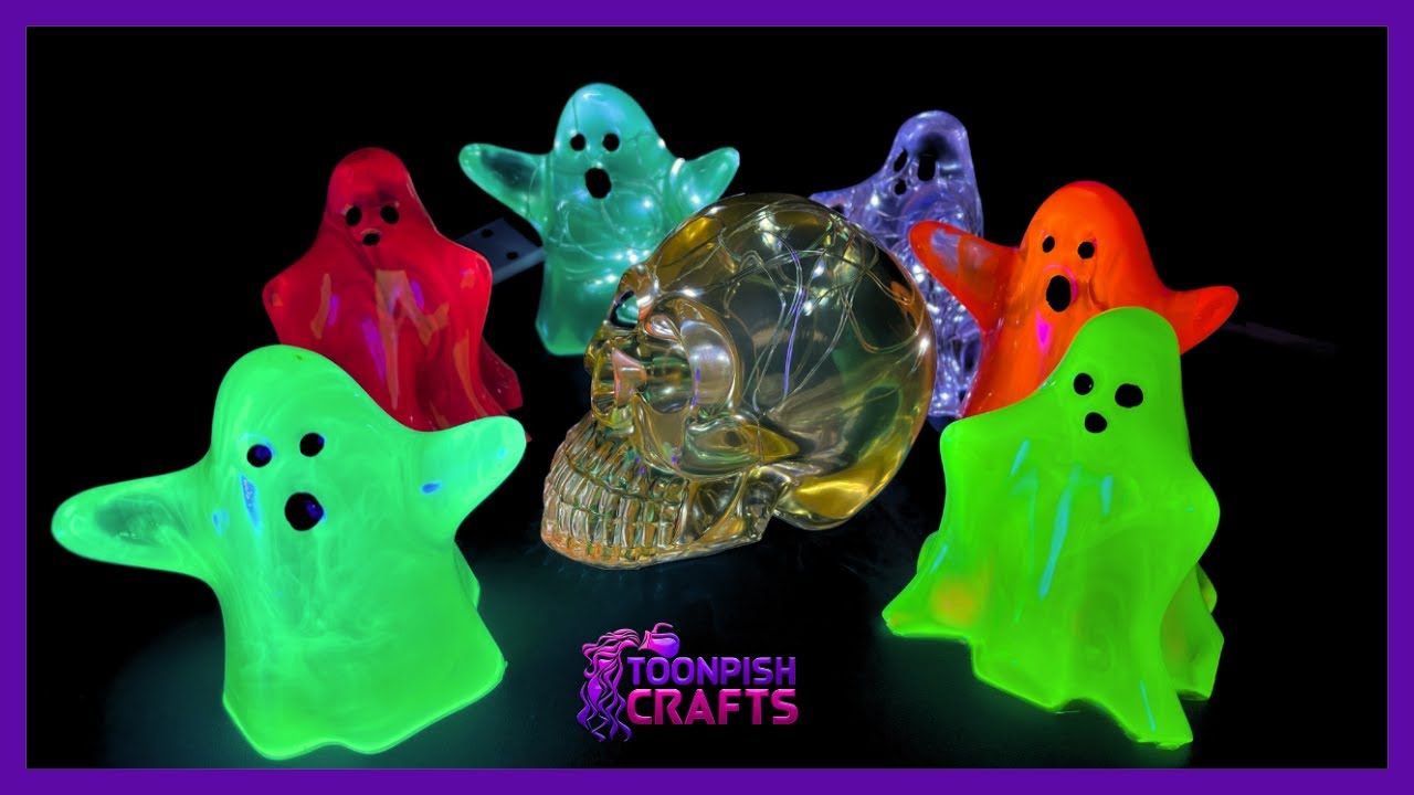 Ghosts and skulls in resin