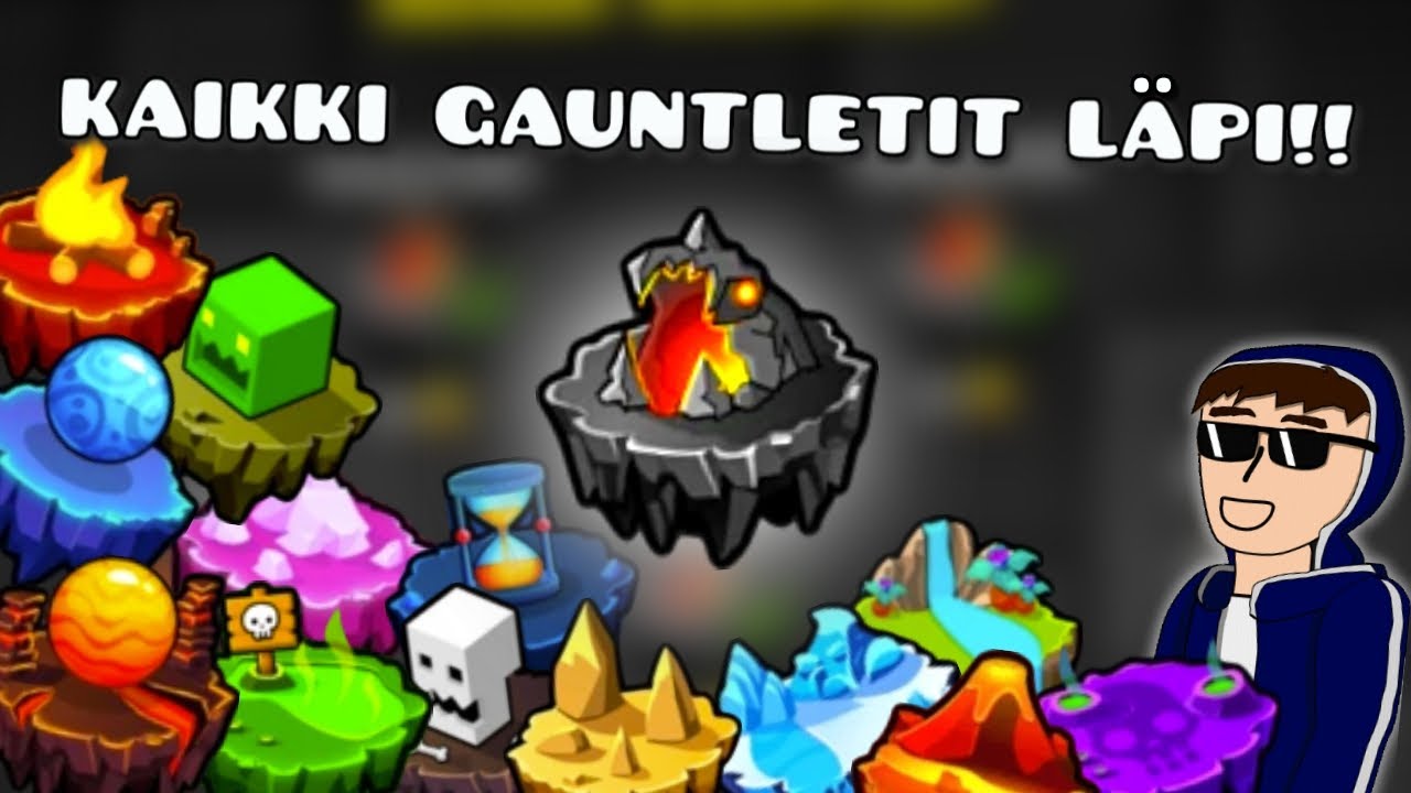 Kaikki gauntletit VEDETTY!! Vedetään DEMON GAUNTLET! | Geometry Dash Suomi
