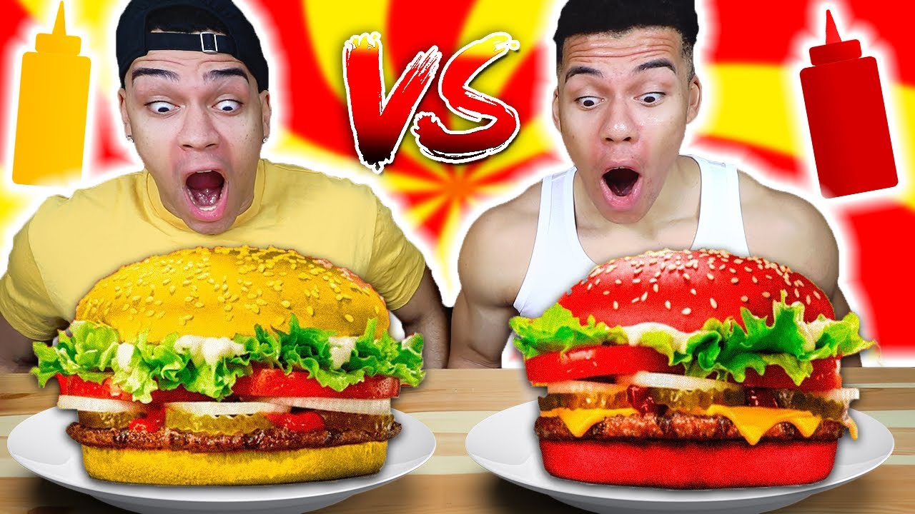 KETCHUP VS SENF ESSEN CHALLENGE !!! | Kelvin und Marvin