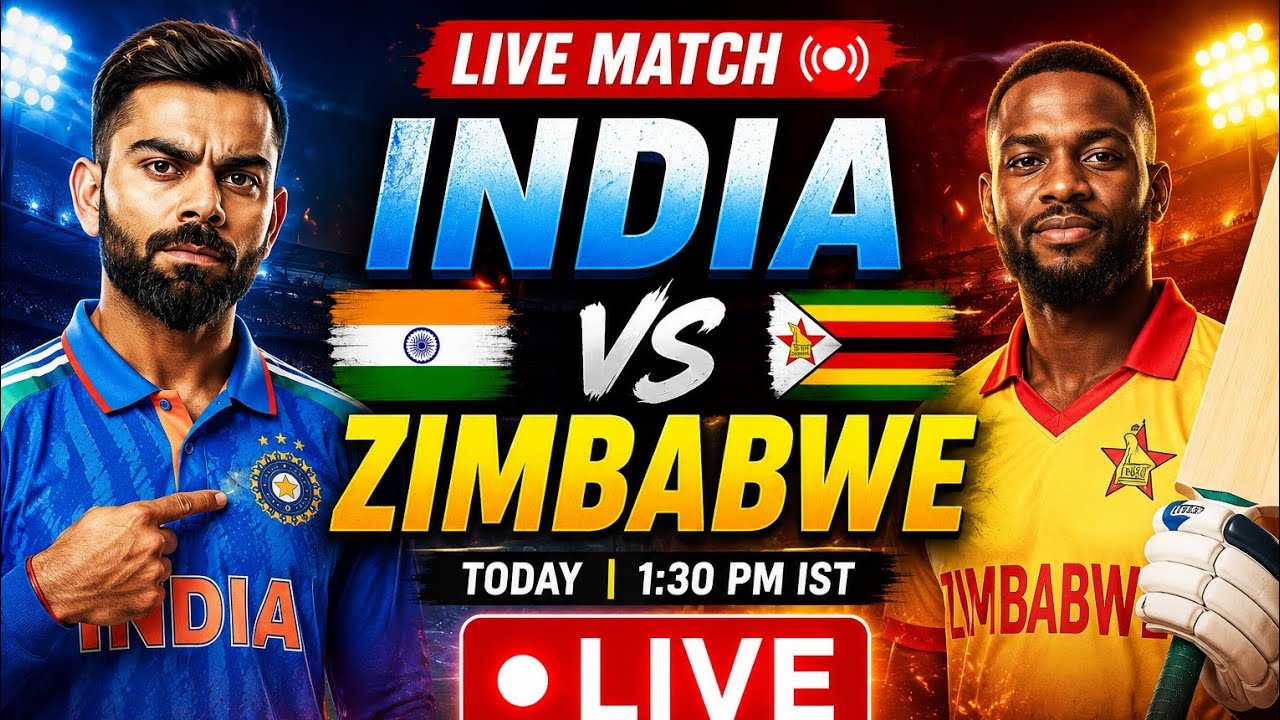 India 🇮🇳 vs Zimbabwe 🇿🇼 Live Match Today | IND vs ZIM Live Score | Ball by Ball Commentary