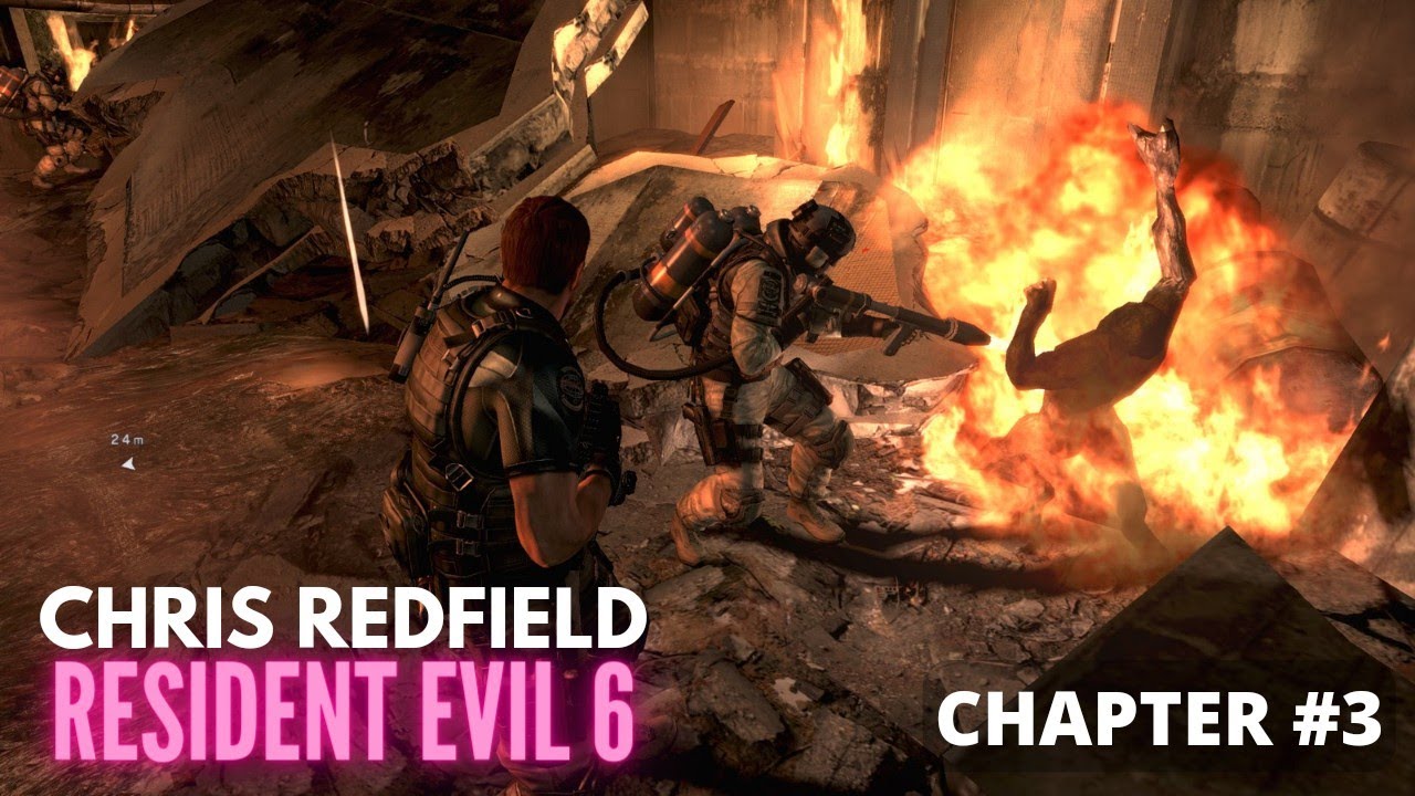 Resident Evil 6 - Chapter 3 | Chris Redfield Walkthrough | No Commentary