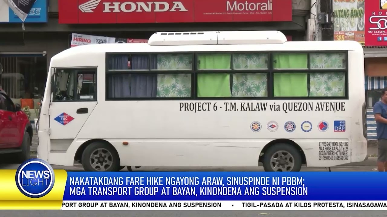 Nakatakdang fare hike ngayong araw, sinuspinde ni PBBM | News Light