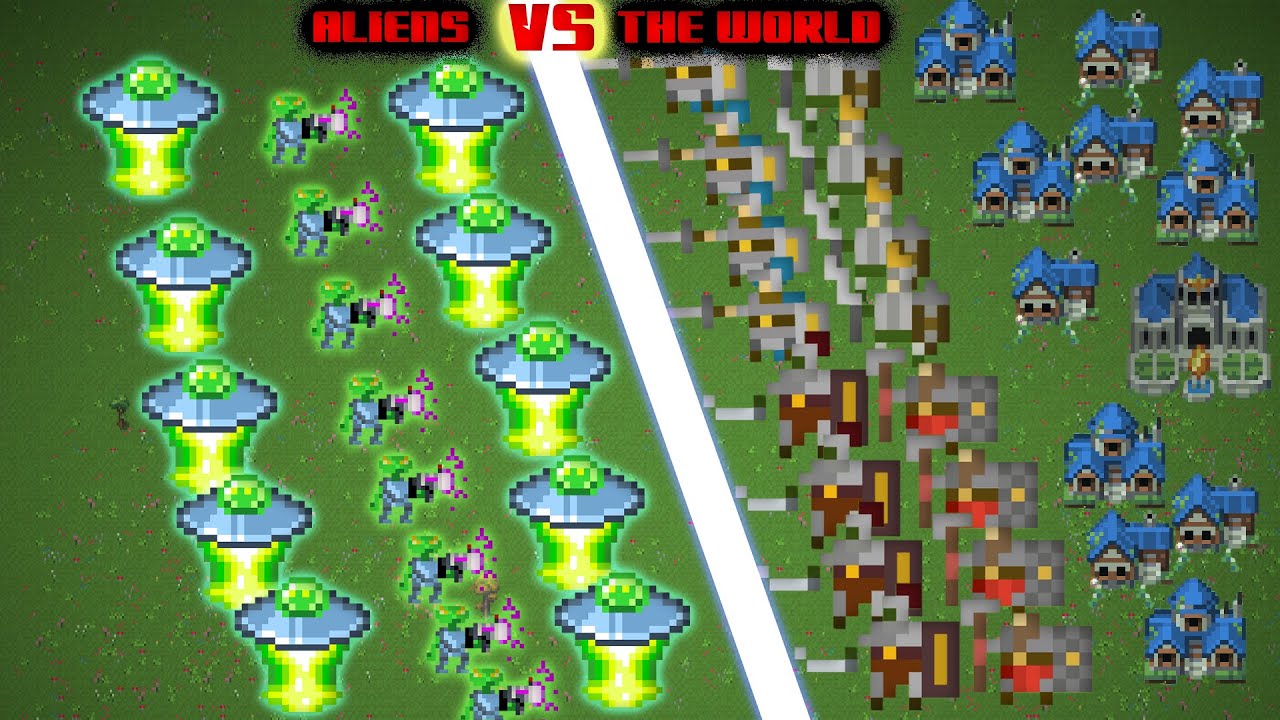 Aliens and UFO's try to take over the world (World box 0.14.1)