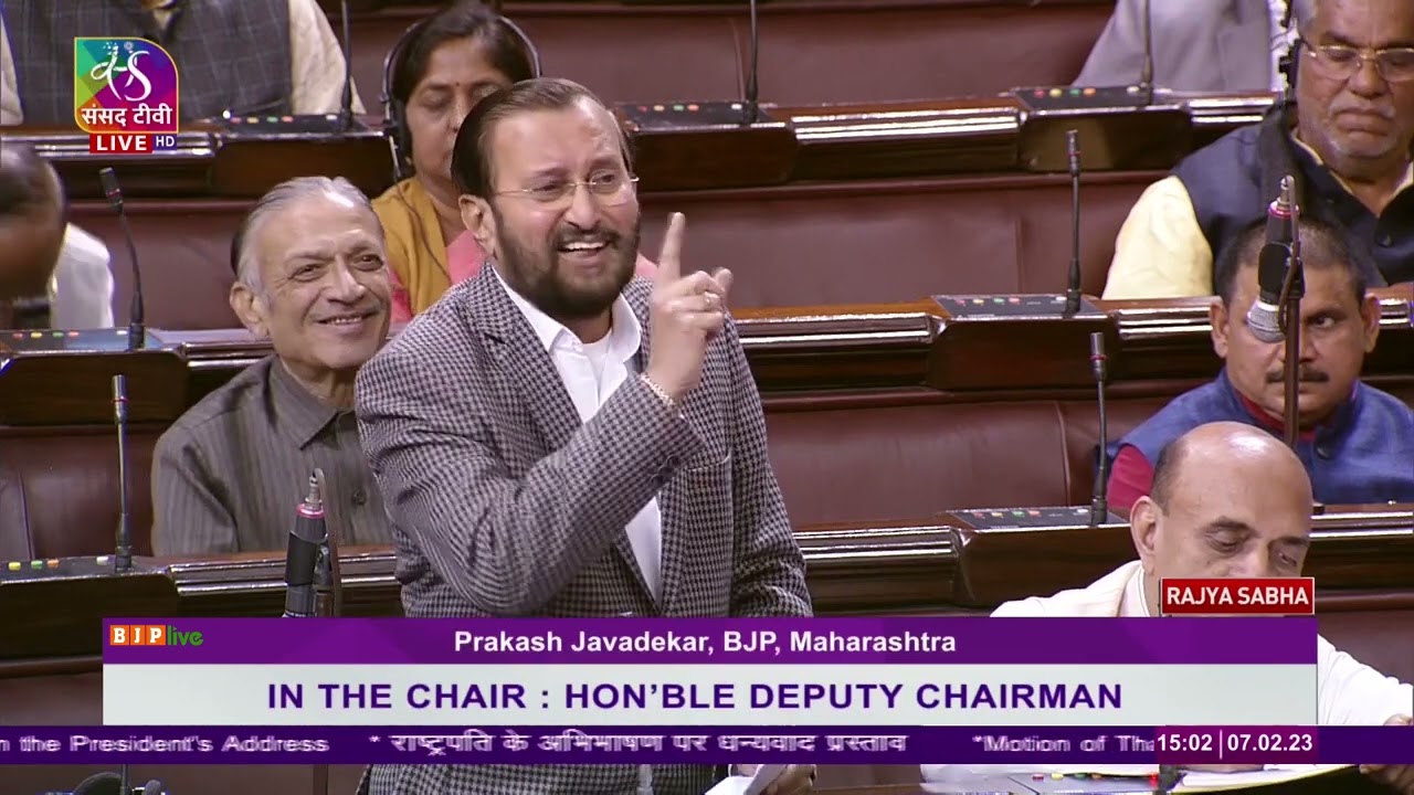 Shri Prakash Javadekar's remarks on Motion of Thanks to the President's Address in Rajya Sabha
