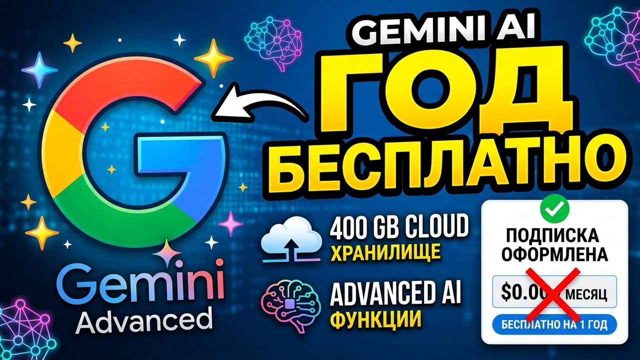 Никто не верит, что это работает: Gemini на год бесплатно