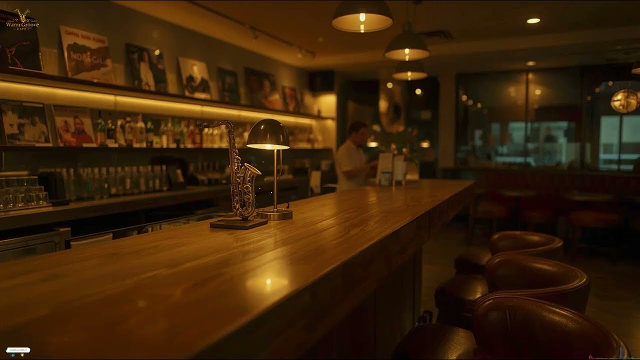 Smooth Funky Jazz with Sax in a Modern Café Lounge | Relaxed Work Background