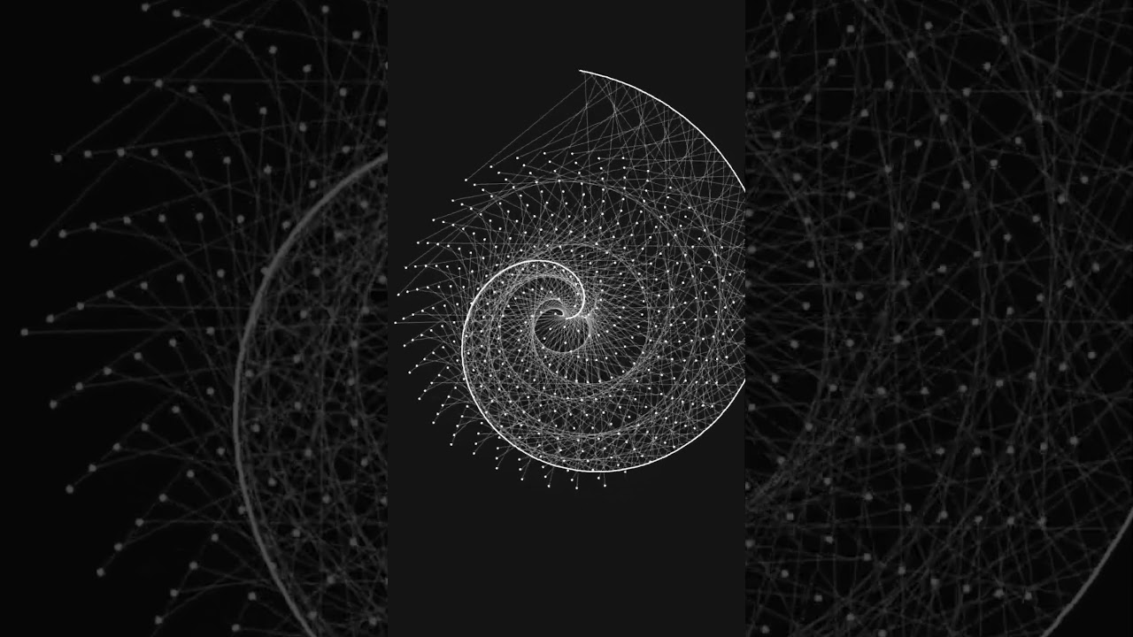 Fibonacci Spiral String Art #art #programming #maths #mathematics #generativeart #epic #p5 #adhd