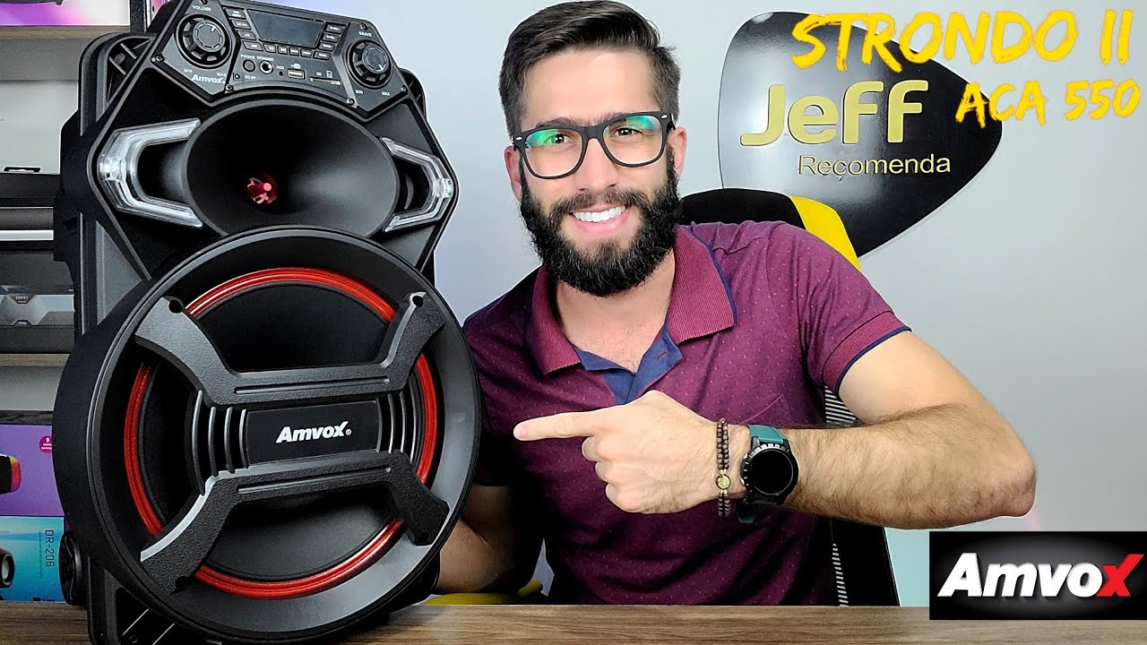 AMVOX STRONDO II ACA 550 550W: Caixa de som Amplificada Linda, Potente e Muitas Funções! (Unboxing)