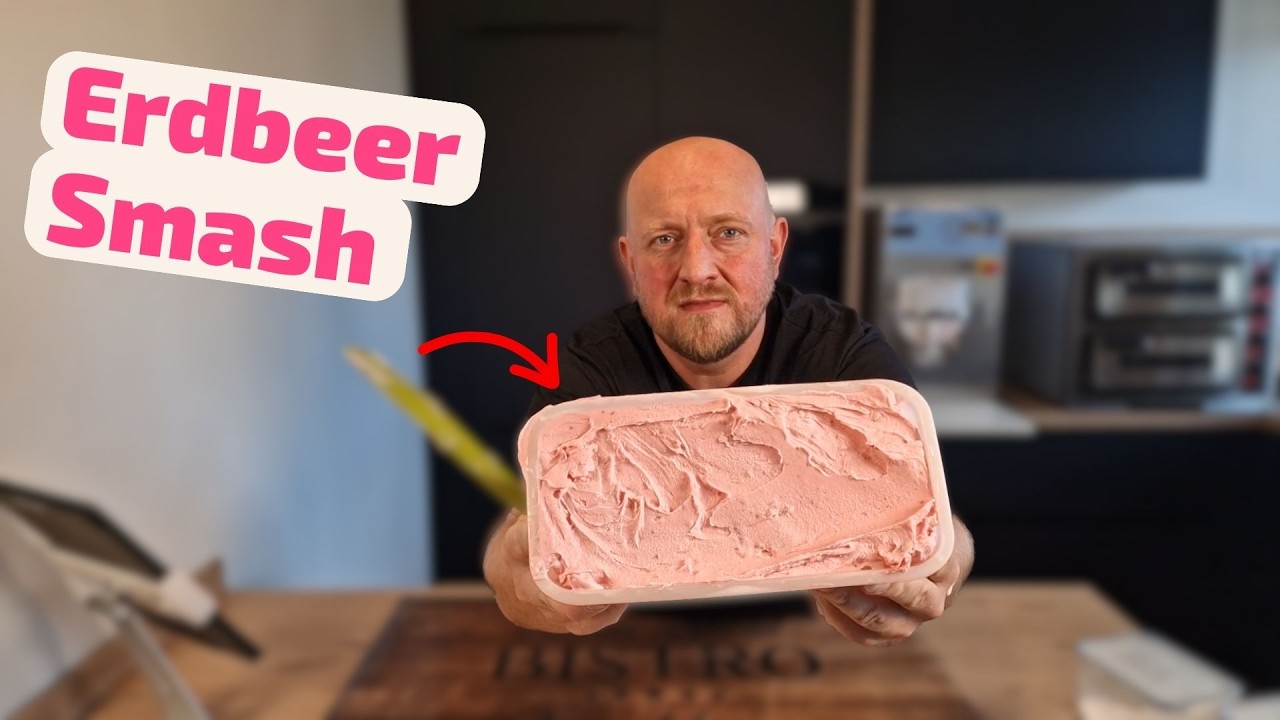 Smash Erdbeer-Milch Eis | Super Lecker & Einfach | Erdbeereis selber machen