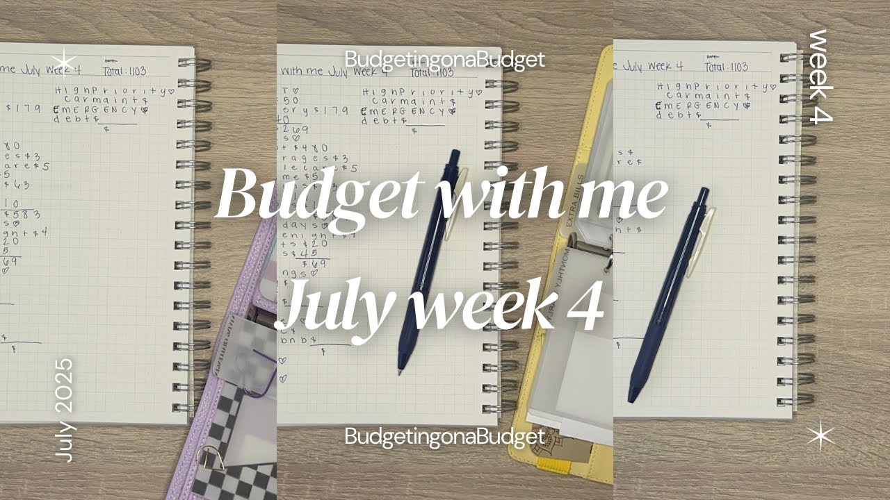 Budget with me last week of July | how I budget my low income biweekly