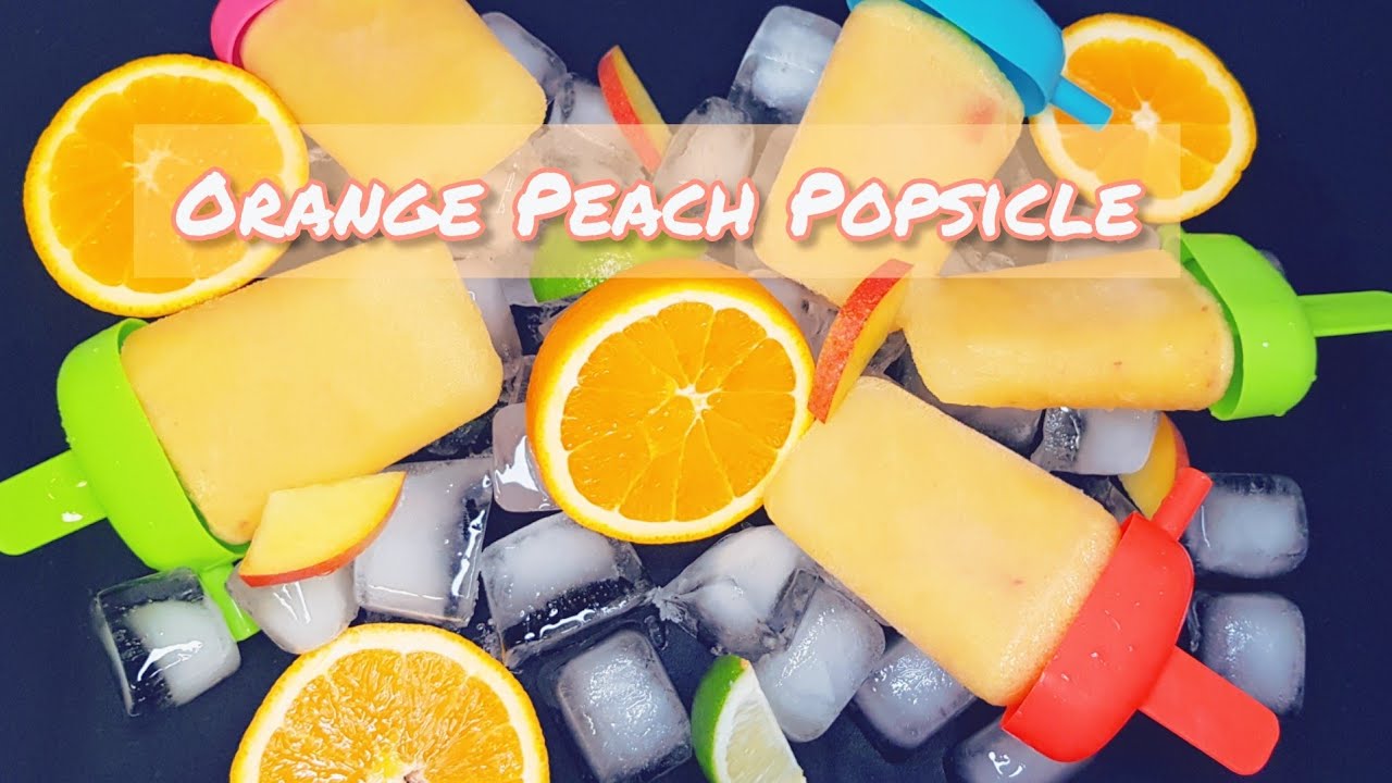How to make Orange Peach Popsicle | Summer Treats | Fefe's Wurl
