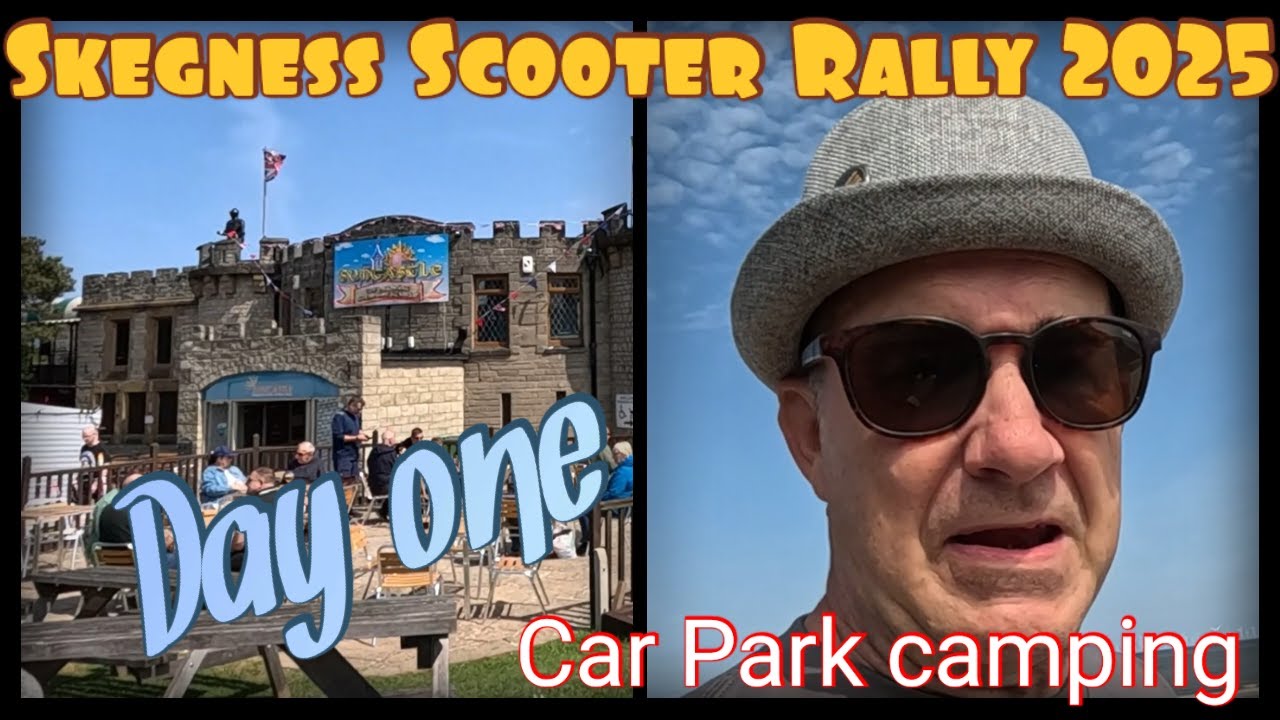 Car Park Camping at the Skegness scooter rally day 1