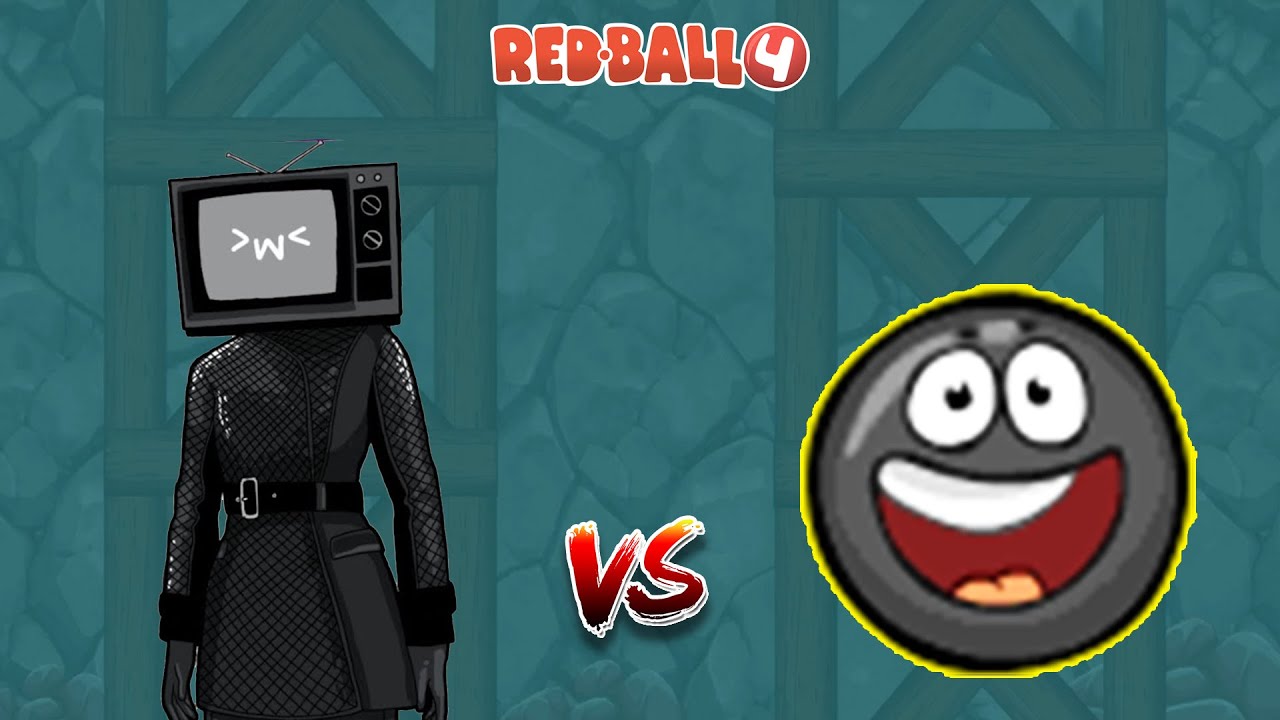 TV woman vs Toilet in Red Ball 4