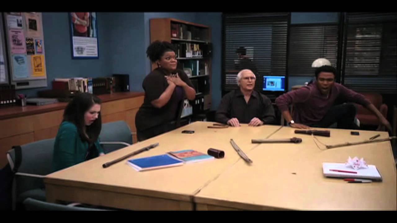 Annie punches Jeff